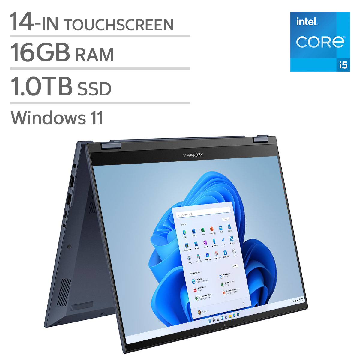 ASUS Vivobook S14 Flip 14-in 2-in-1 Touchscreen Laptop, Intel Core