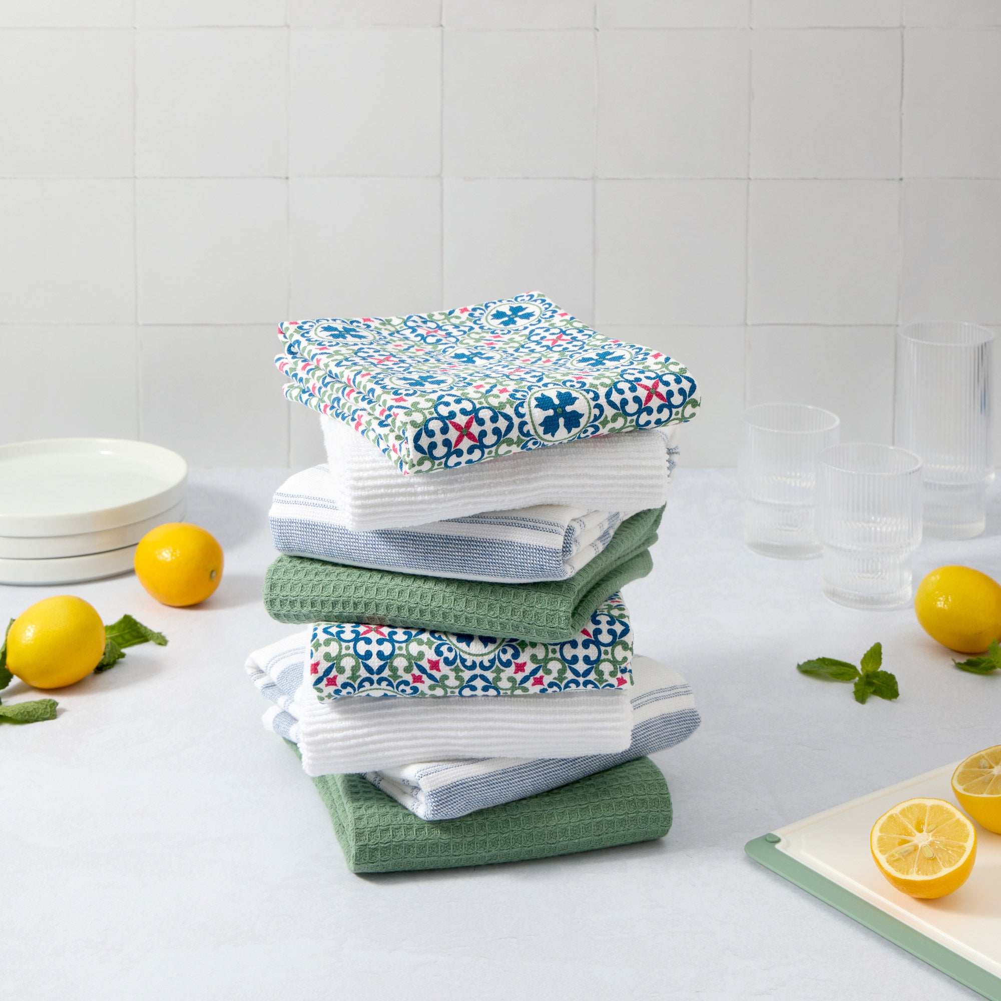 Terry Kitchen Towels, 8-pack