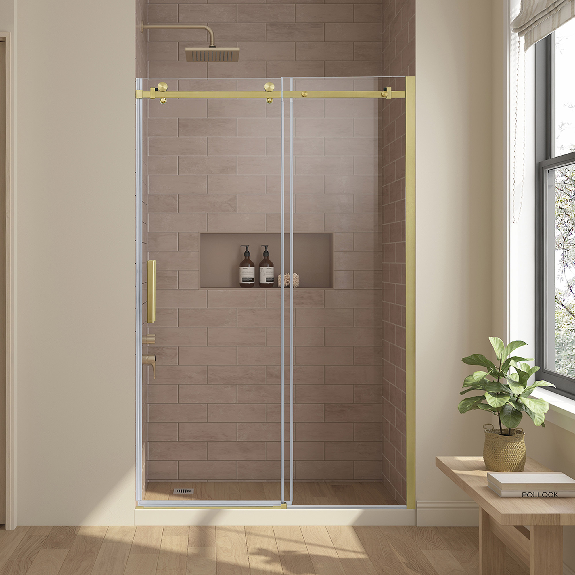 OVE Decors Kelsey 60 in. Sliding Glass Shower Door with Hardware