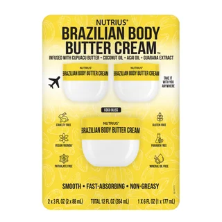 NUTRIUS BRAZILIAN BODY BUTTER 2/3OZ + 1/6OZ