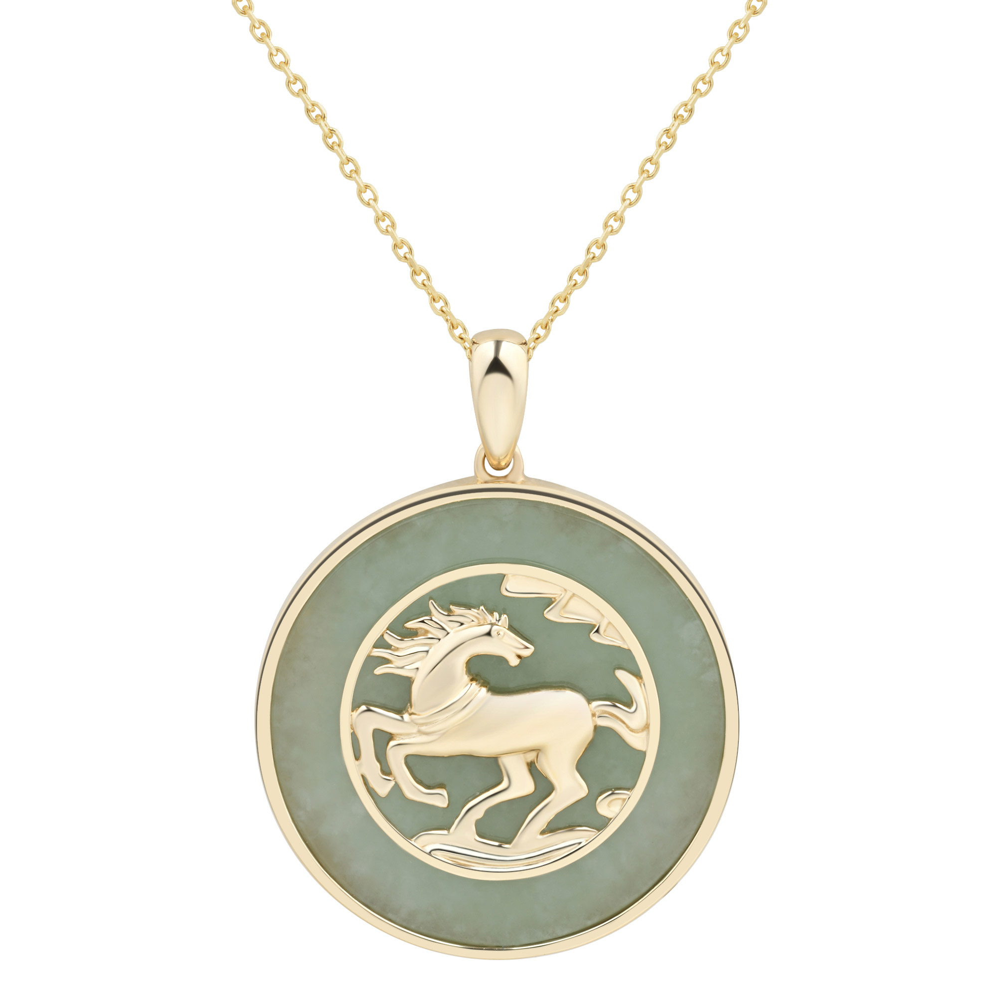 Green Jade Horse Pendant