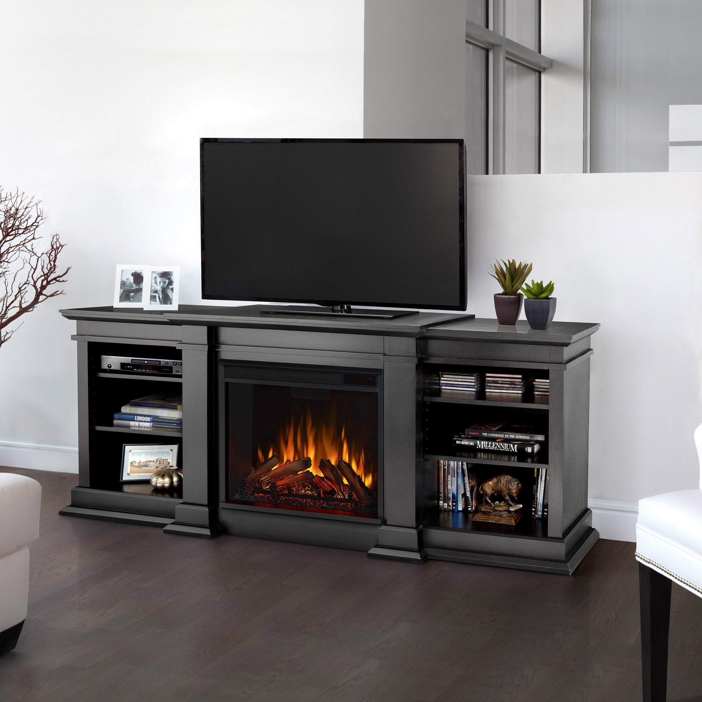 Fire On The Bayou(中古品) Real Flame Fresno 182.9 cm (72 in.) Media Console Fireplace | Costco