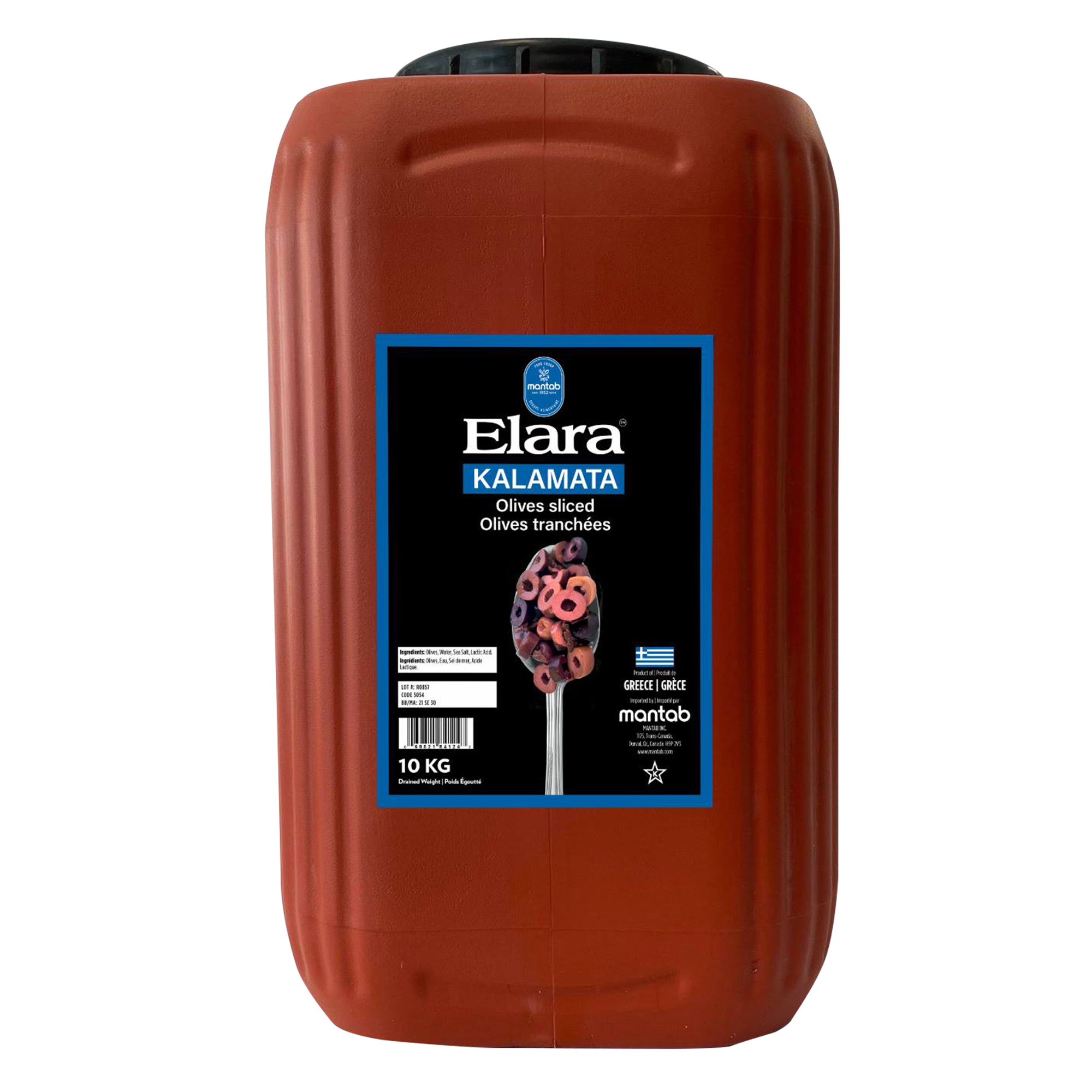 Elara Sliced Kalamata Olives, 10 kg