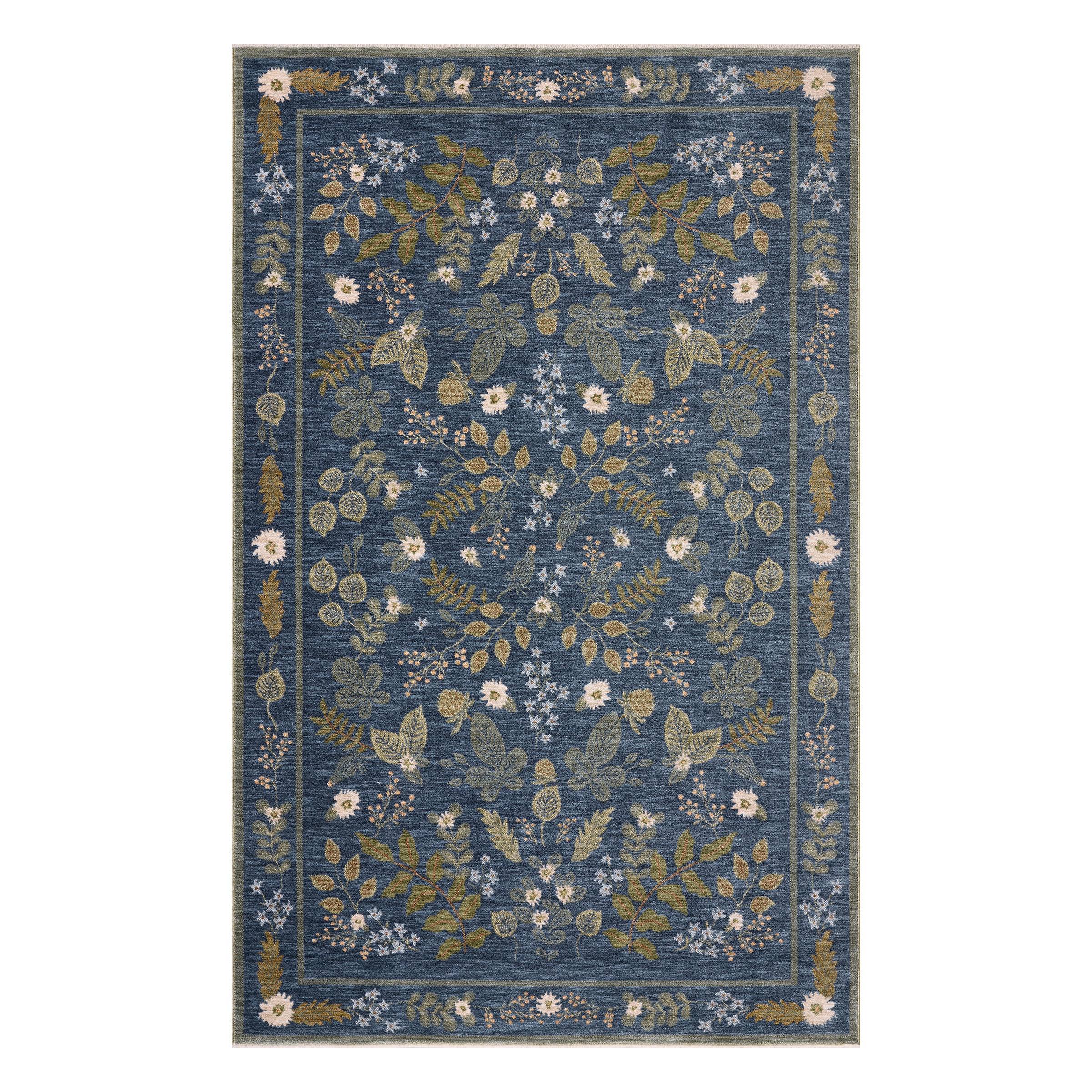 Rifle Paper Co. x Loloi Figaro Area Rug, Blue, 5' x 7'11