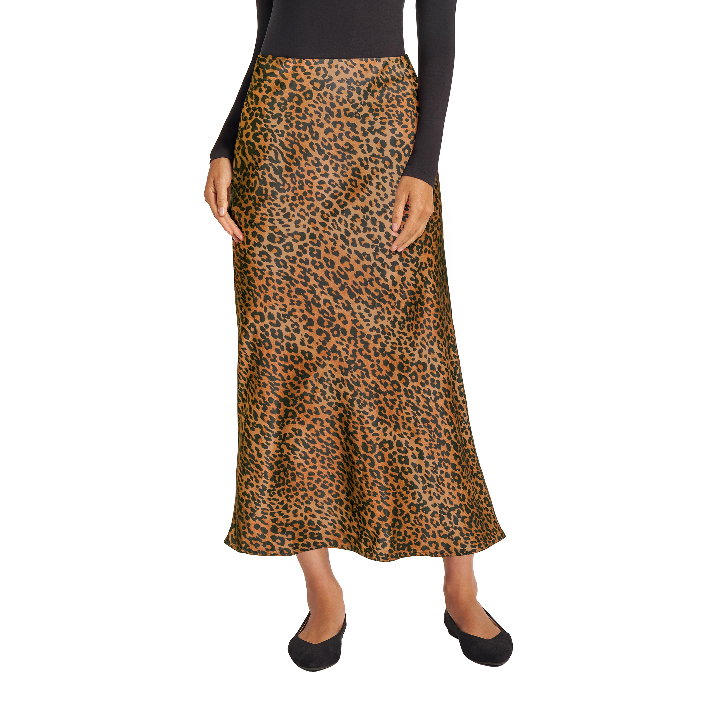 Matty M Women's Satin Slip Skirt