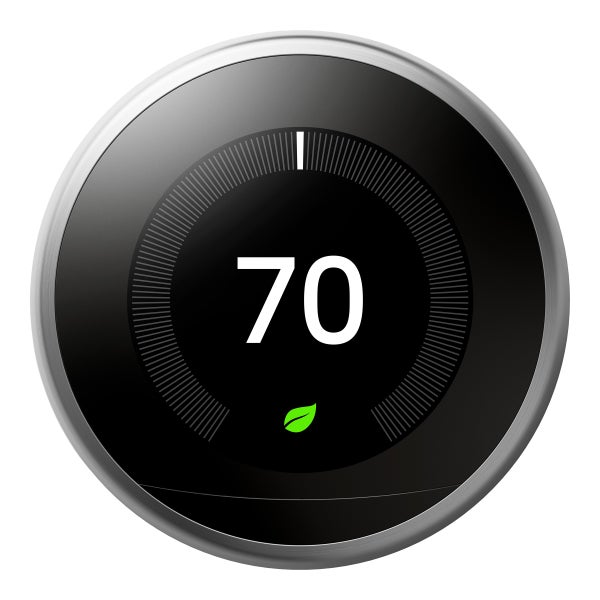 Nest Learning Thermostat 3rd Gen in Stainless Steel and Nest Cam Indoor Security Camera Nest Learning Thermostat 3rd Gen in Stainless Steel and Nest Cam Indoor Security Camera