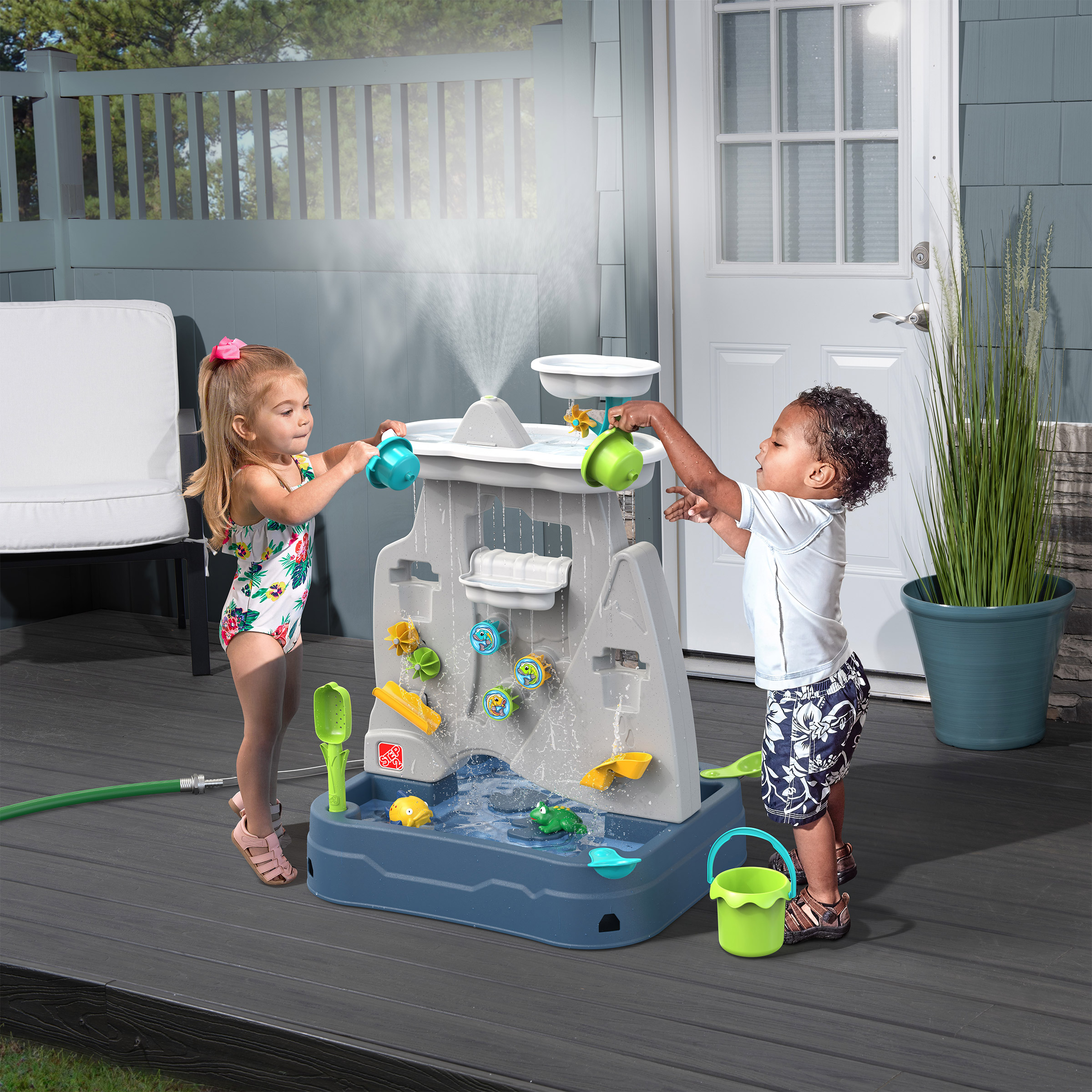 Misting Mountain and Waterfall 