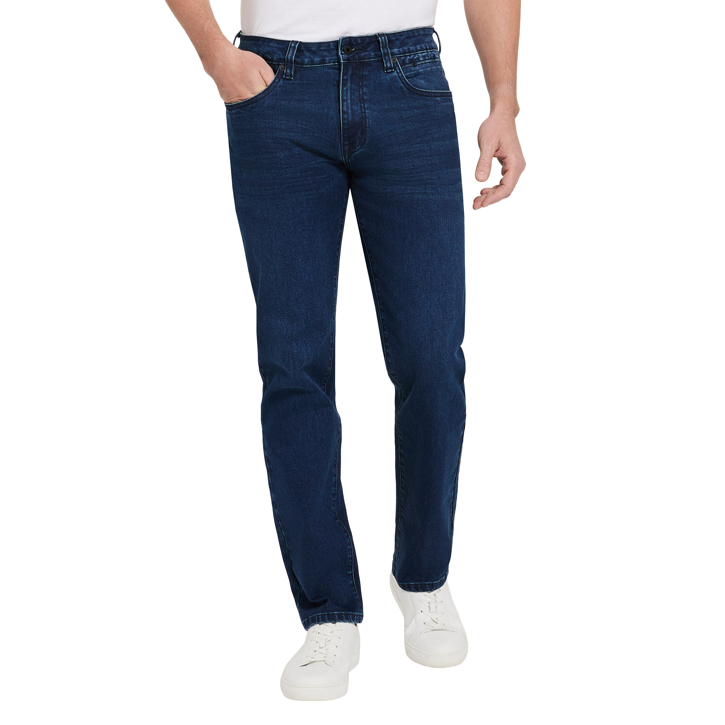 Kenneth Cole Men’s Jeans Straight Leg Stretch Denim Pants New Blue Black 30-42