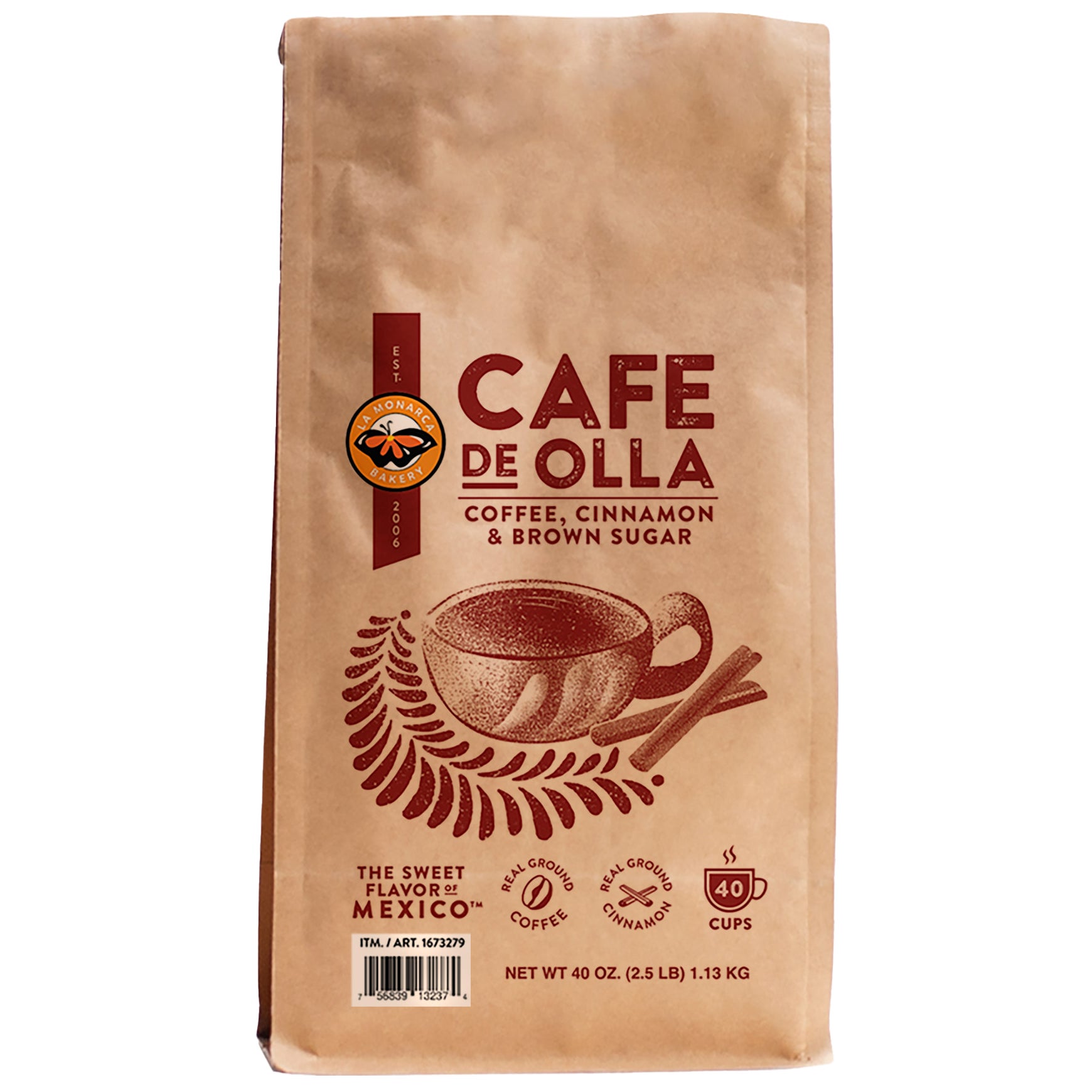 La Monarca Bakery Cafe De Olla Ground Coffee, 40 oz | Costco