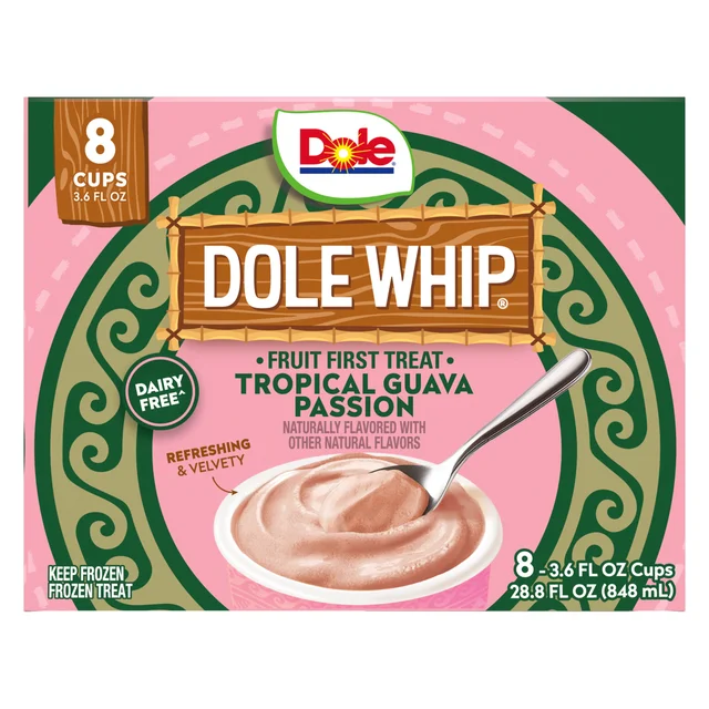 DOLE WHIP TROPICAL GUAVA PASSION 8/3.6 OUNCE CUPS
