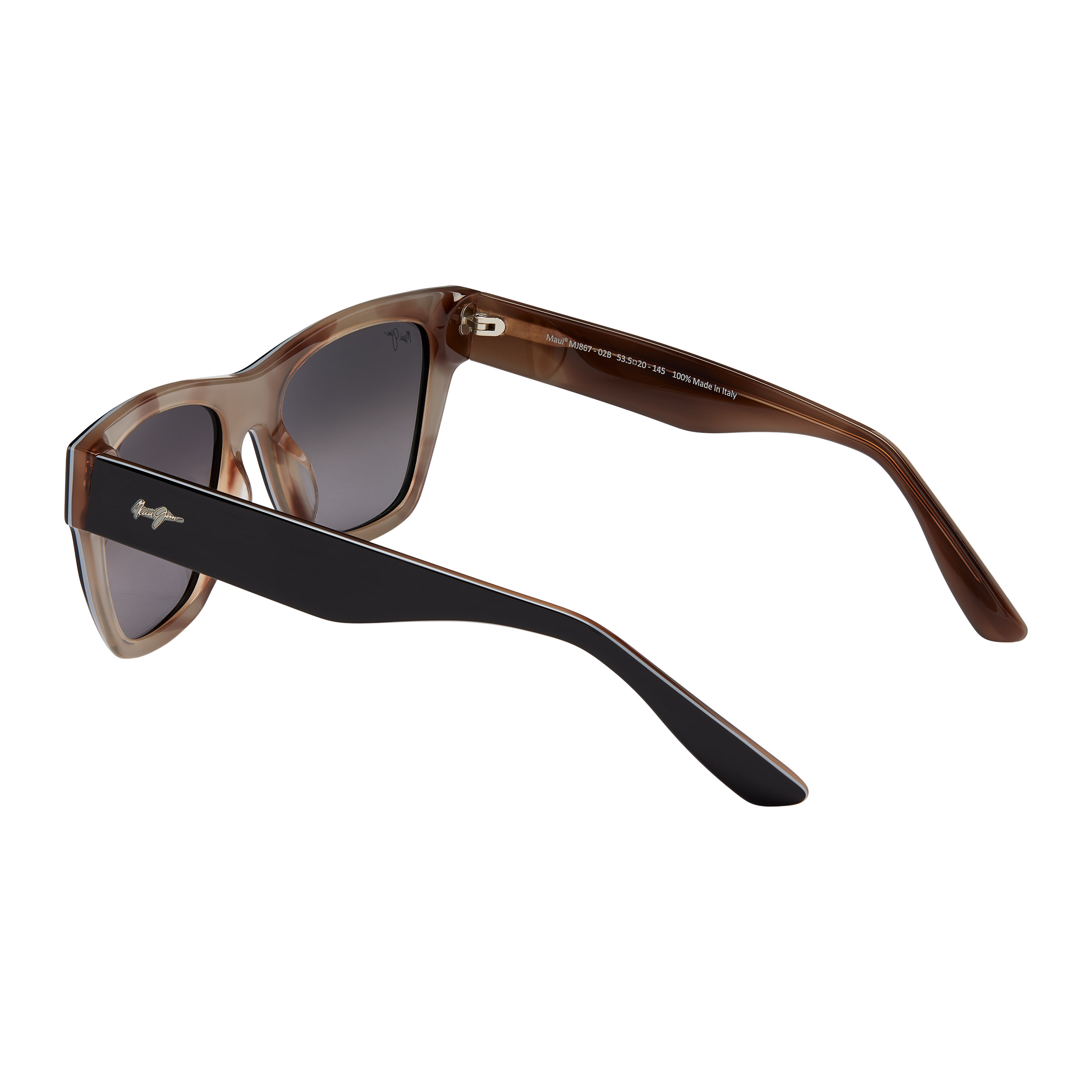 Maui Jim Ekolu DSB867-02B Black and Tan Dual Mirror (Silver-to