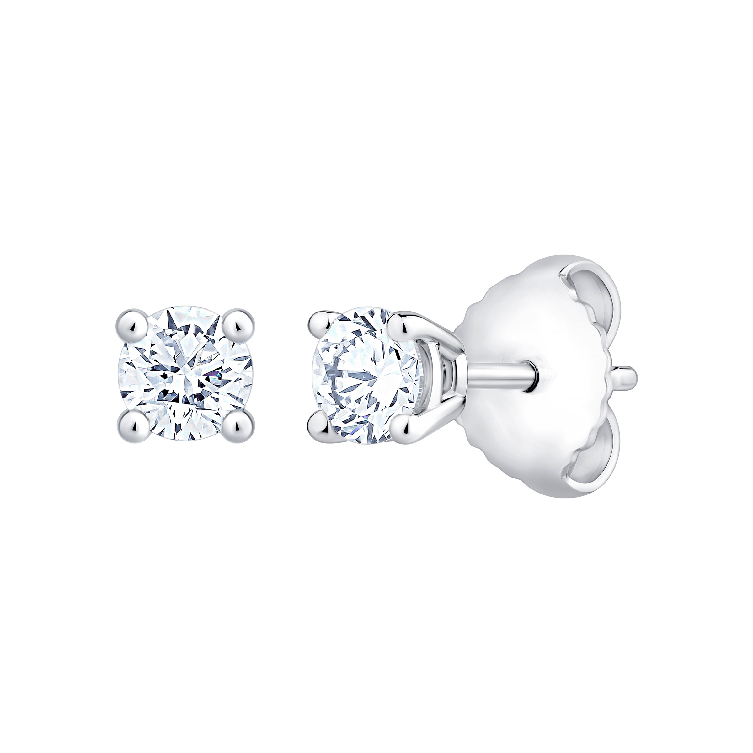 Round Brilliant Diamond Stud Earrings (0.48 ctw)