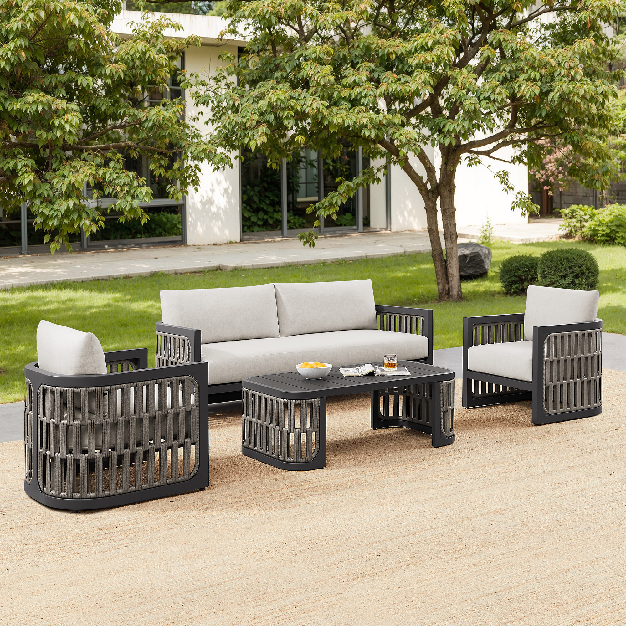 Henredon Cheval 4-piece Outdoor Patio Seating Set | Costco