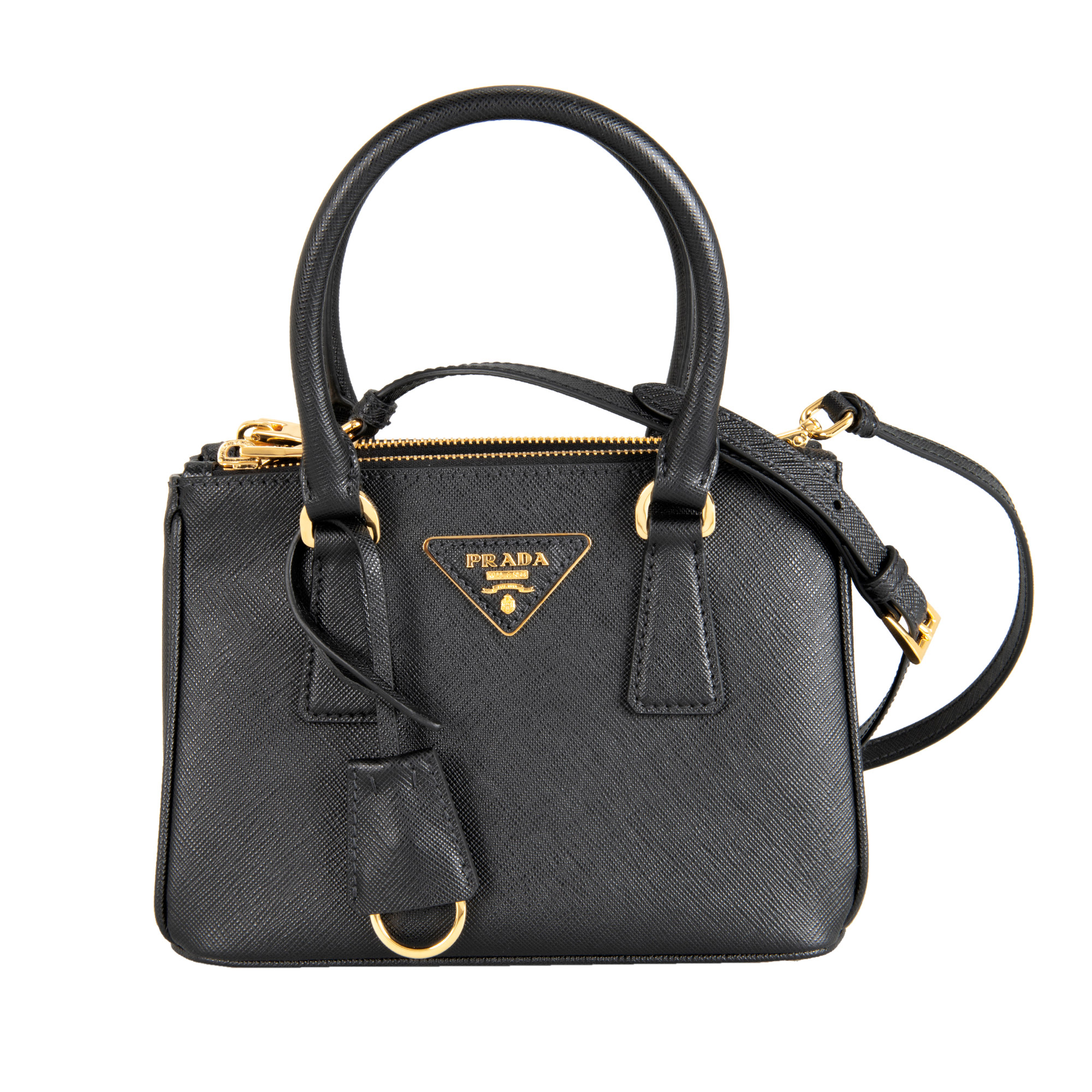 Prada Galleria Saffiano Leather Micro Bag Nero, Black | Costco