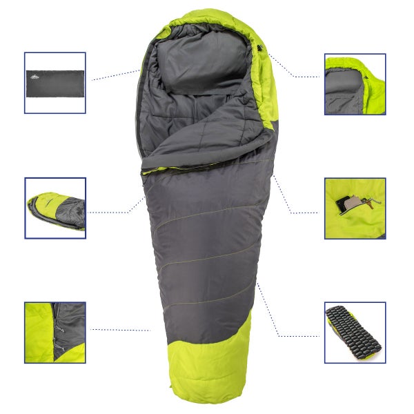 Cascade Mountain Tech 30-Degree Mummy Sleeping Bag with Cascade Mountain Tech 30-Degree Mummy Sleeping Bag with