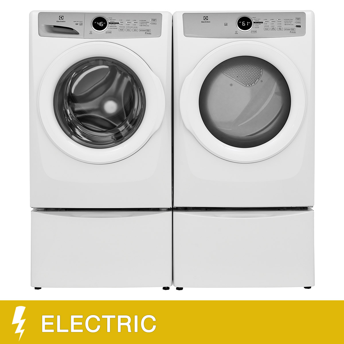Electrolux 3 Series Laundry Bundle 5.1 cu ft. Front Load Washer and 8.0 cu ft. Electric Dryer with Storage Pedestal