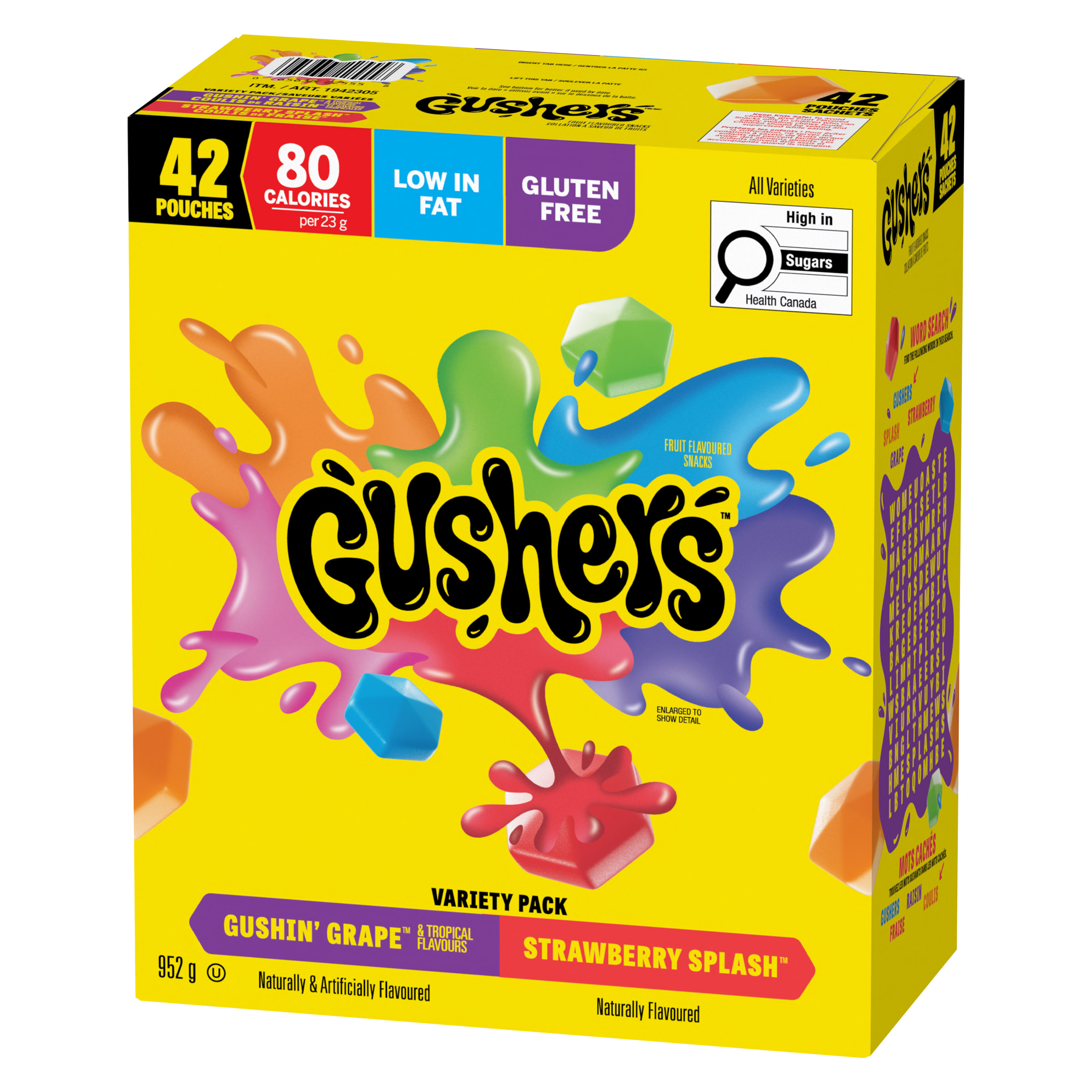 Gushers Tropical and Strawberry Fruit Flavoured Snacks, 42 × 22 g