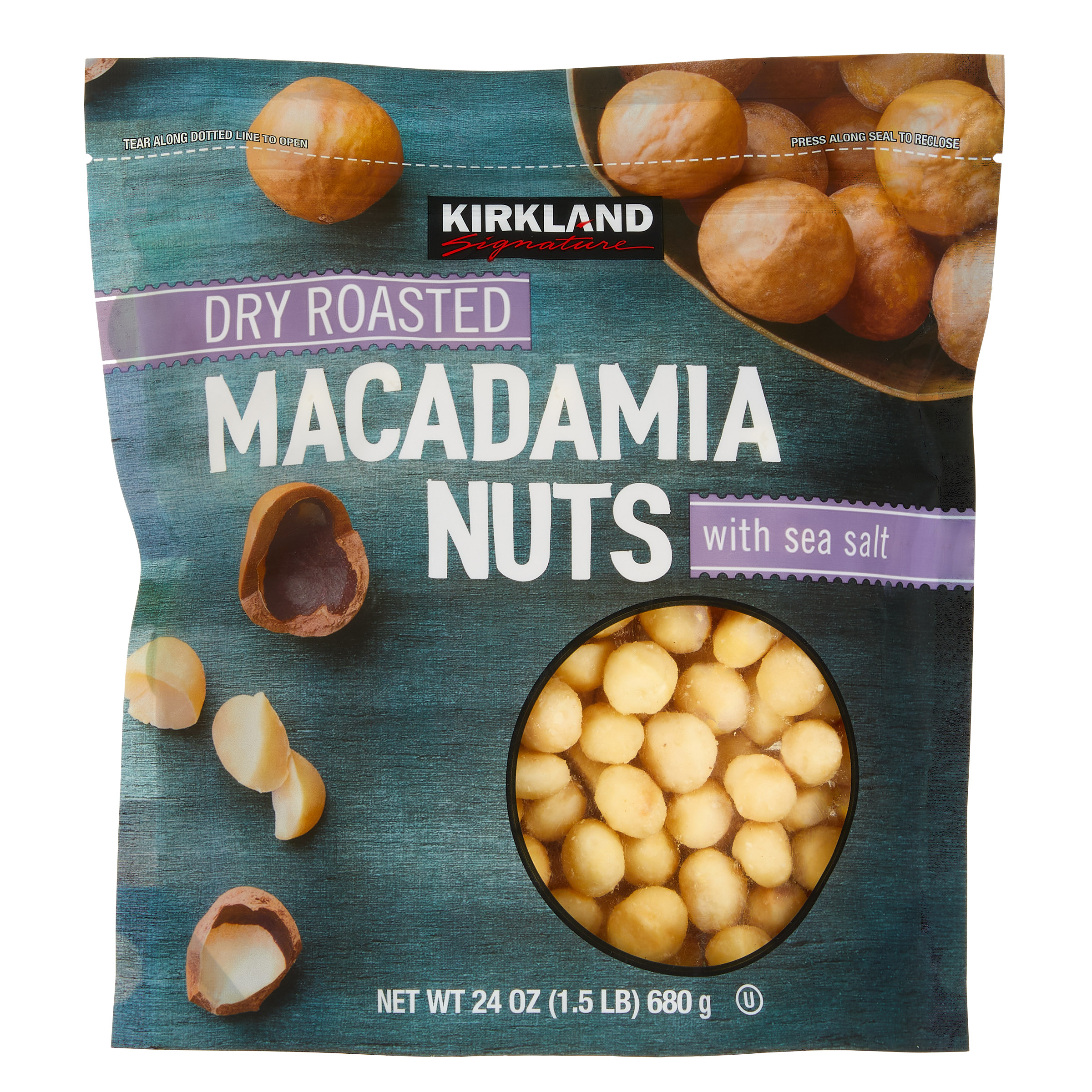 Kirkland Signature Dry Roasted Macadamia Nuts  1.5 lbs