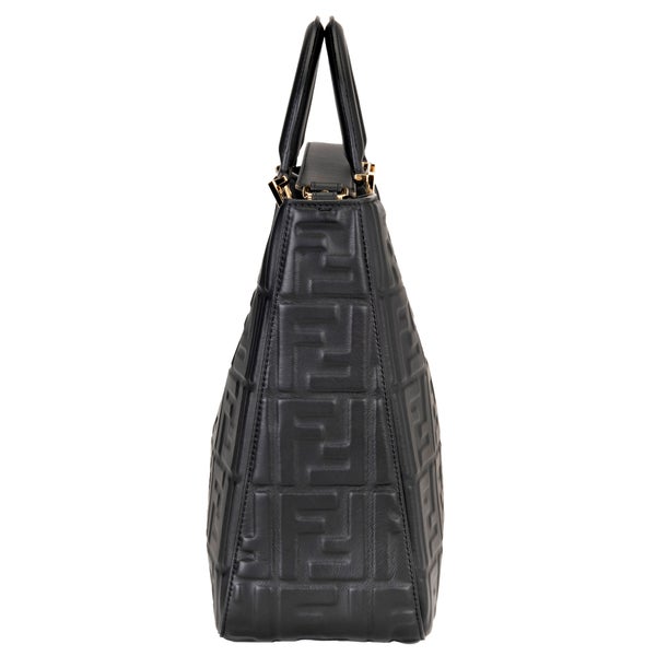 Fendi Logo Embossed Tote Bag, Black | Costco Fendi Logo Embossed Tote Bag, Black | Costco