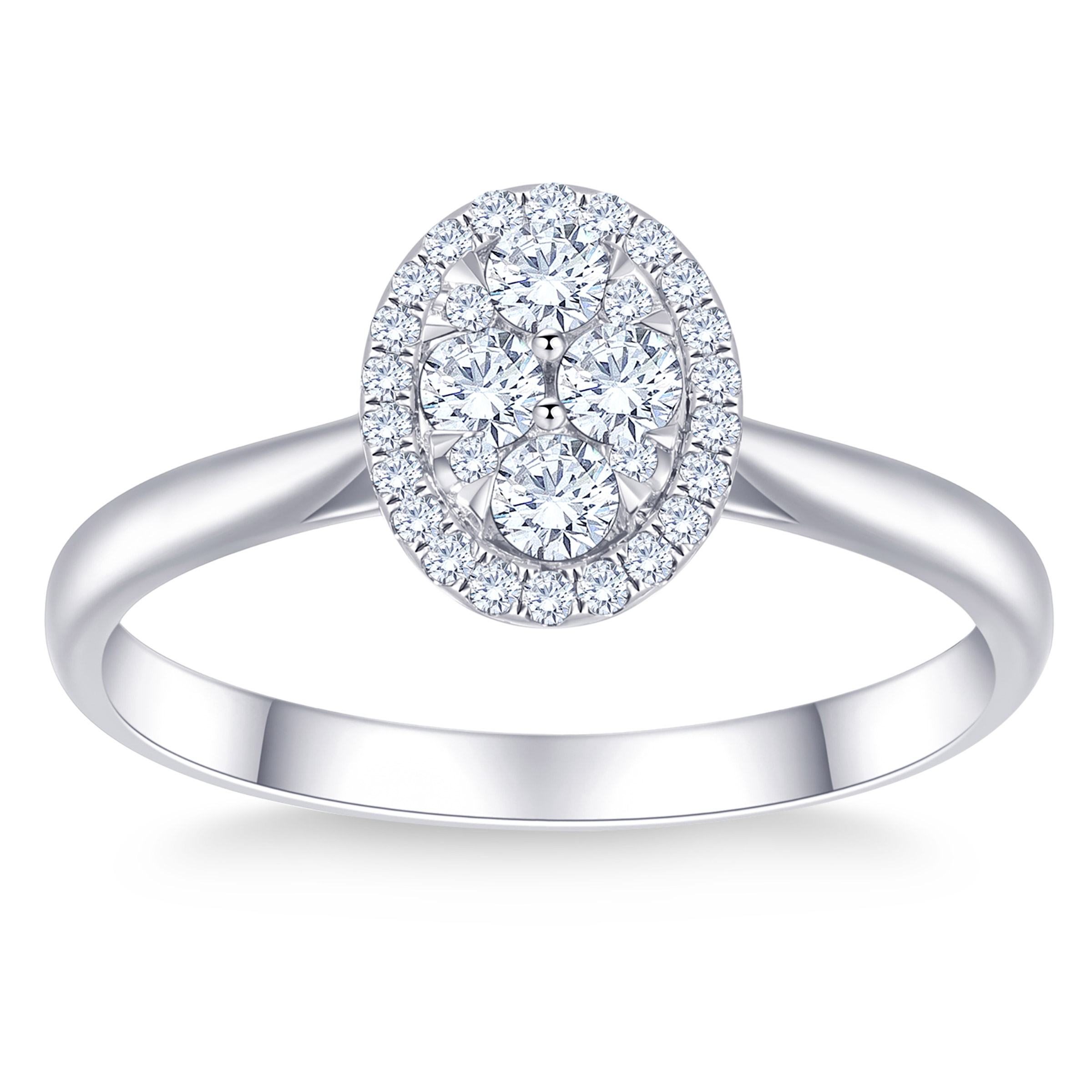 Round Brilliant Diamond Halo Engagement Ring (0.33 ctw)