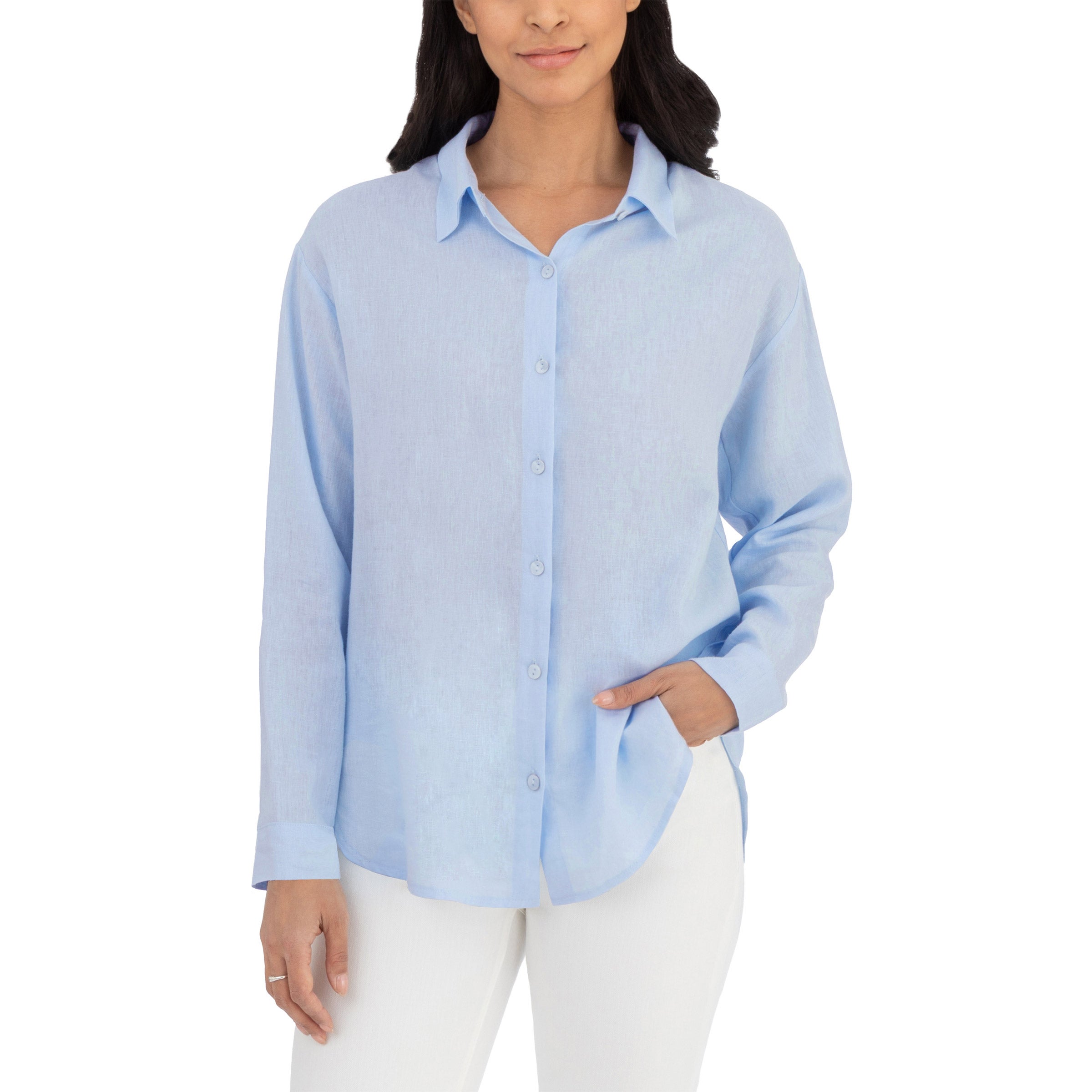 BlankNYC Women's Linen Blend Button Up Shirt | Costco