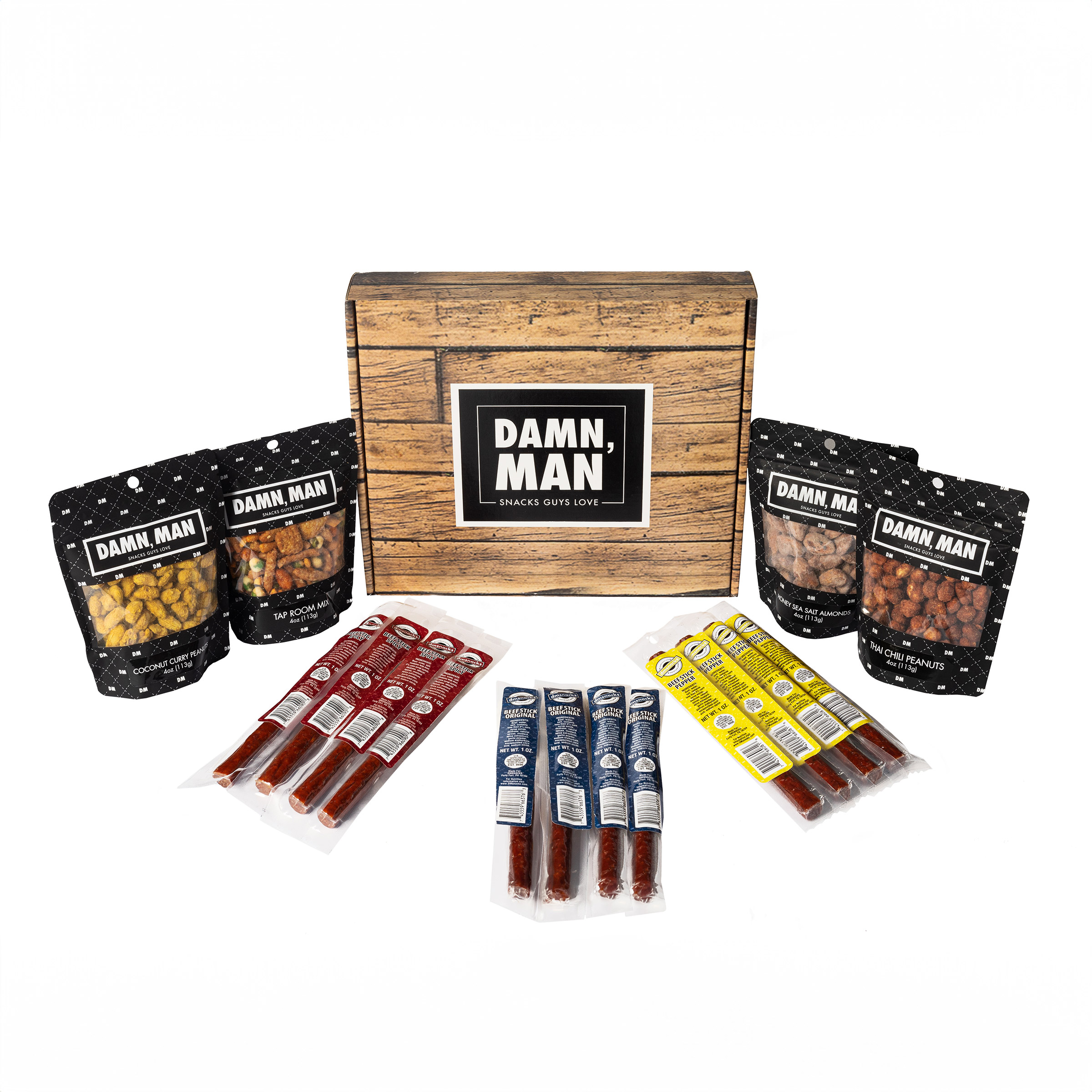 Damn Man Meat and Nut Snack Gift Box  28 oz. Total