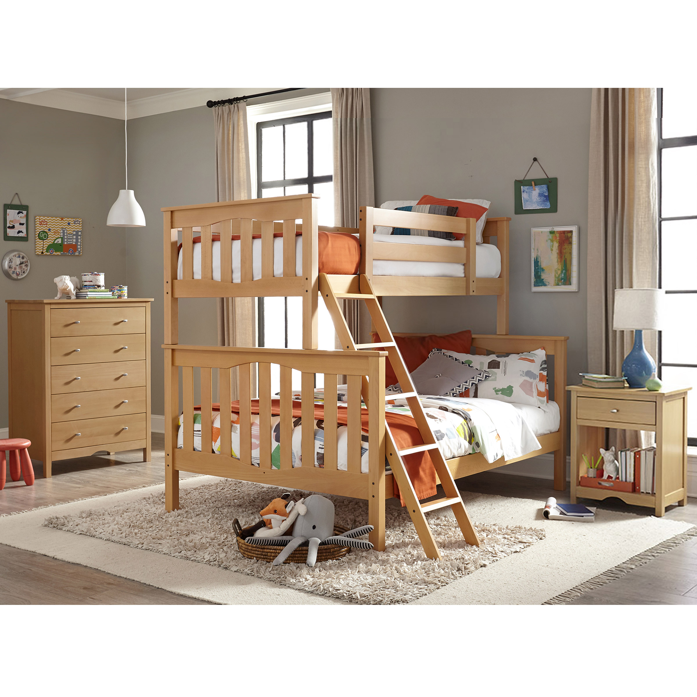 Seneca Twin Over Full Bunk Bed Collection in Natural