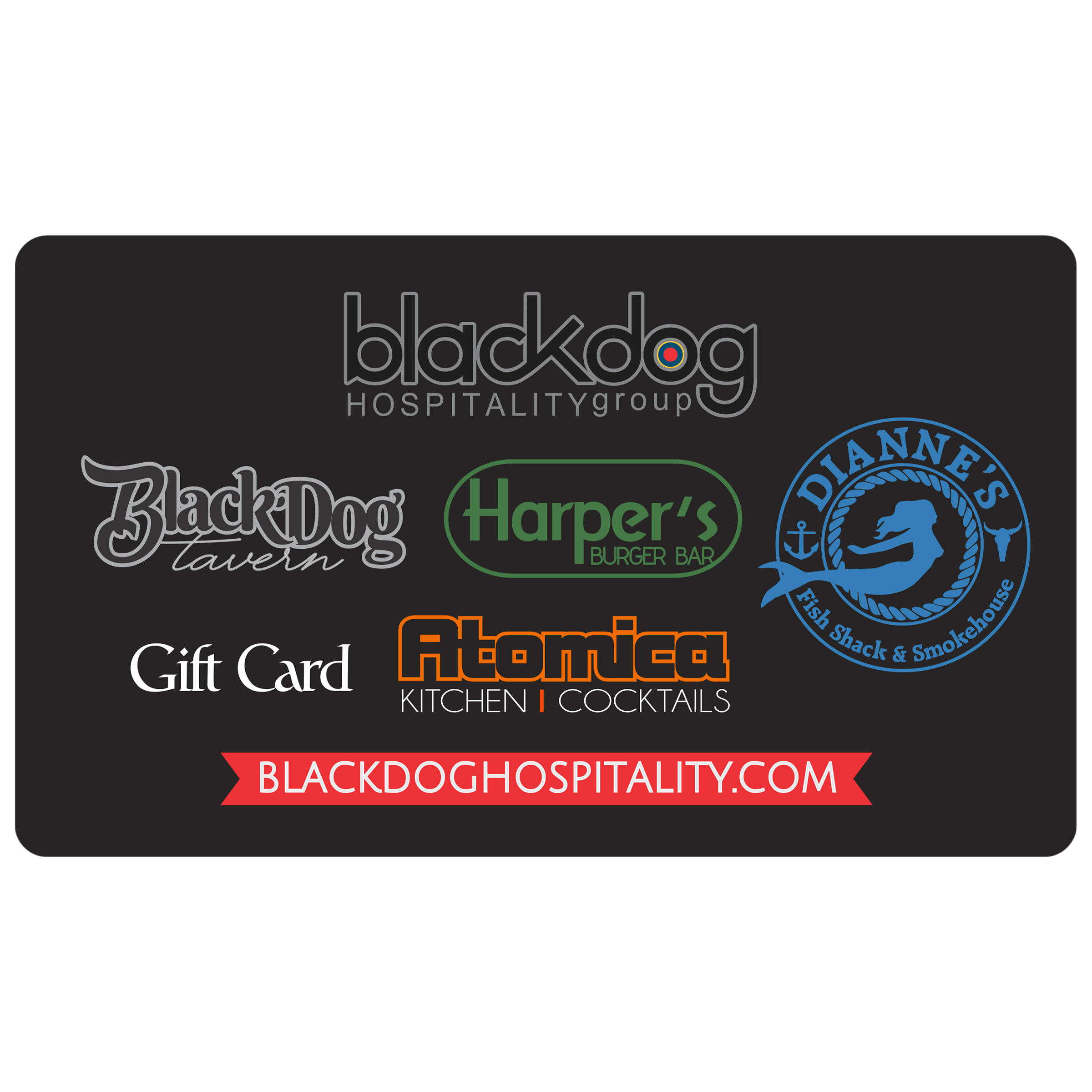 Black Dog Hospitality Restaurants, $100 Gift Card - Digital Download