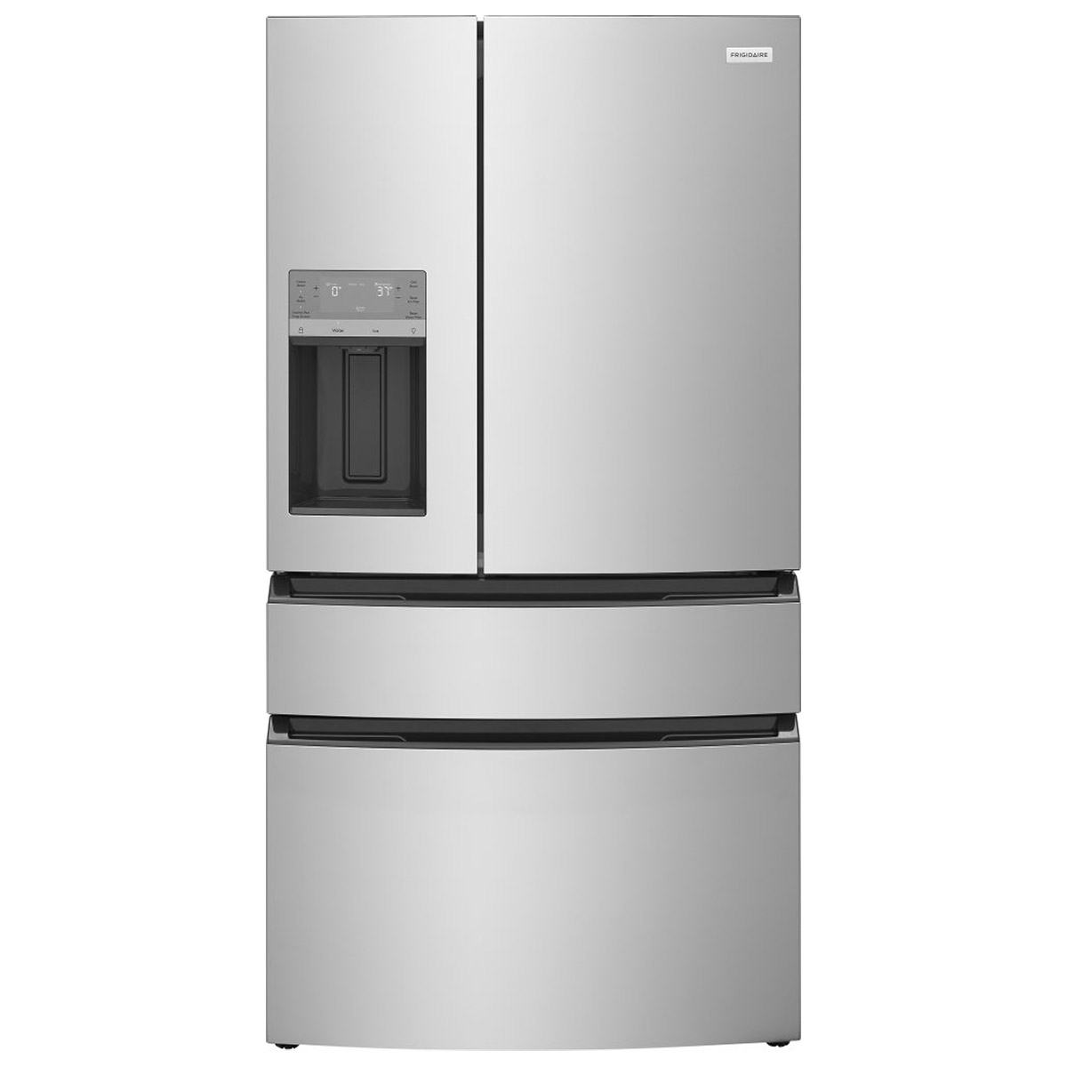Frigidaire 36 in. 26 cu. ft Stainless Steel Standard Depth French Door Refrigerator with Exterior Ice and Water Dispenser