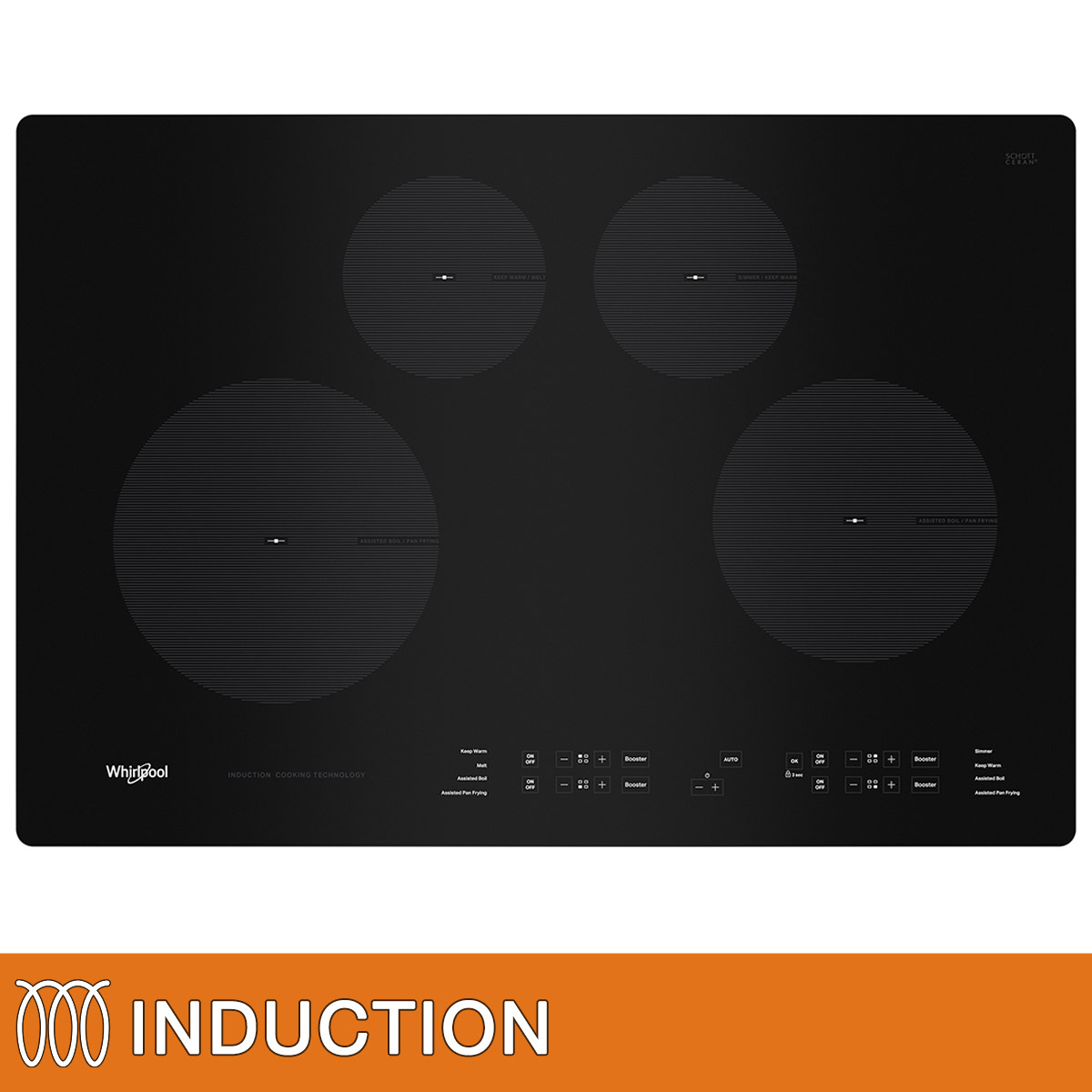Whirlpool 30-Inch Built-In Touch Control INDUCTION Cooktop