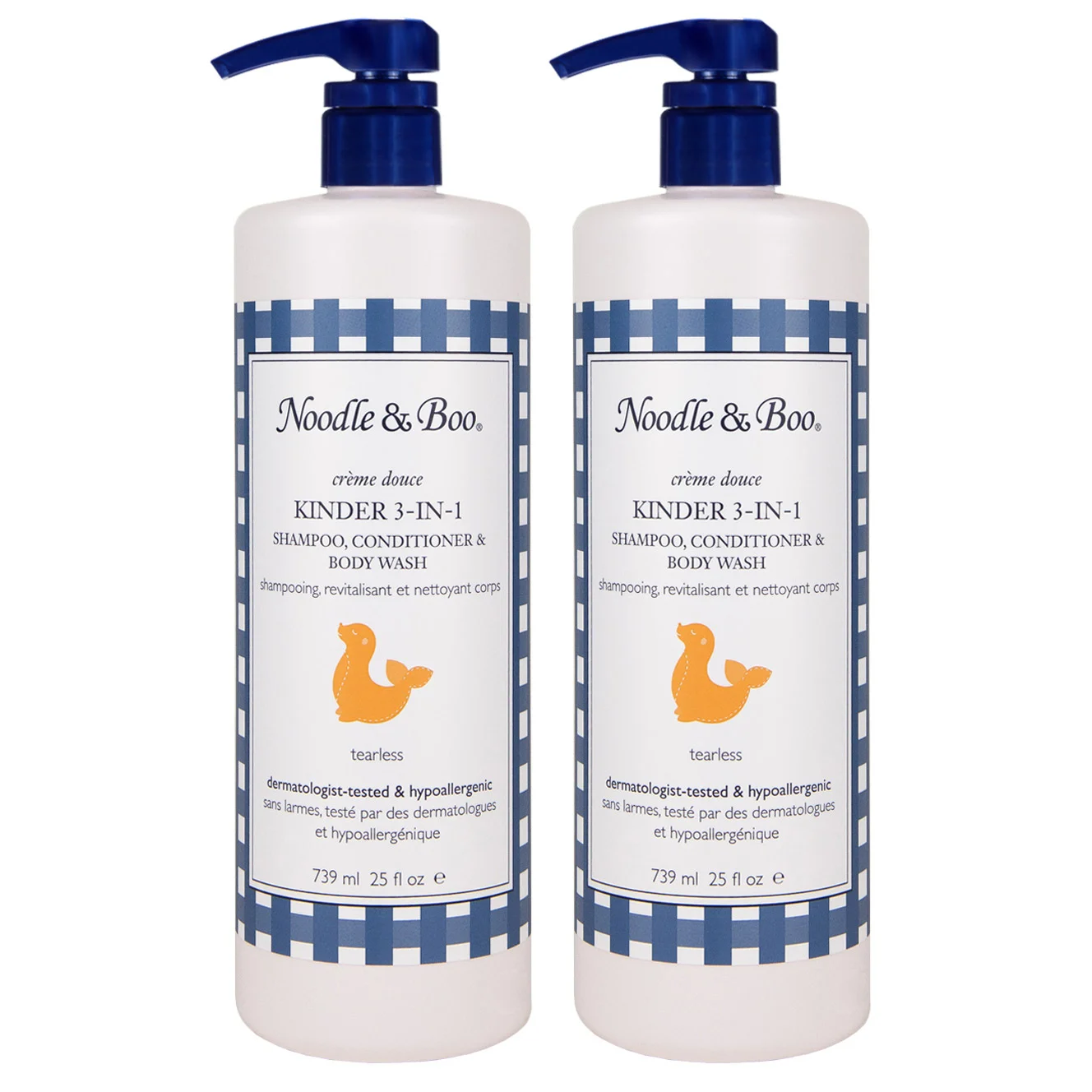 Noodle & Boo Kinder 3-In-1 Shampoo, Conditioner & Body Wash 25 fl oz, 2-pack