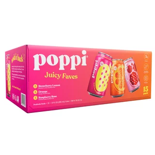 POPPI SODA JUICY FAVES 15/12 FL OZ (5.62 QTS)