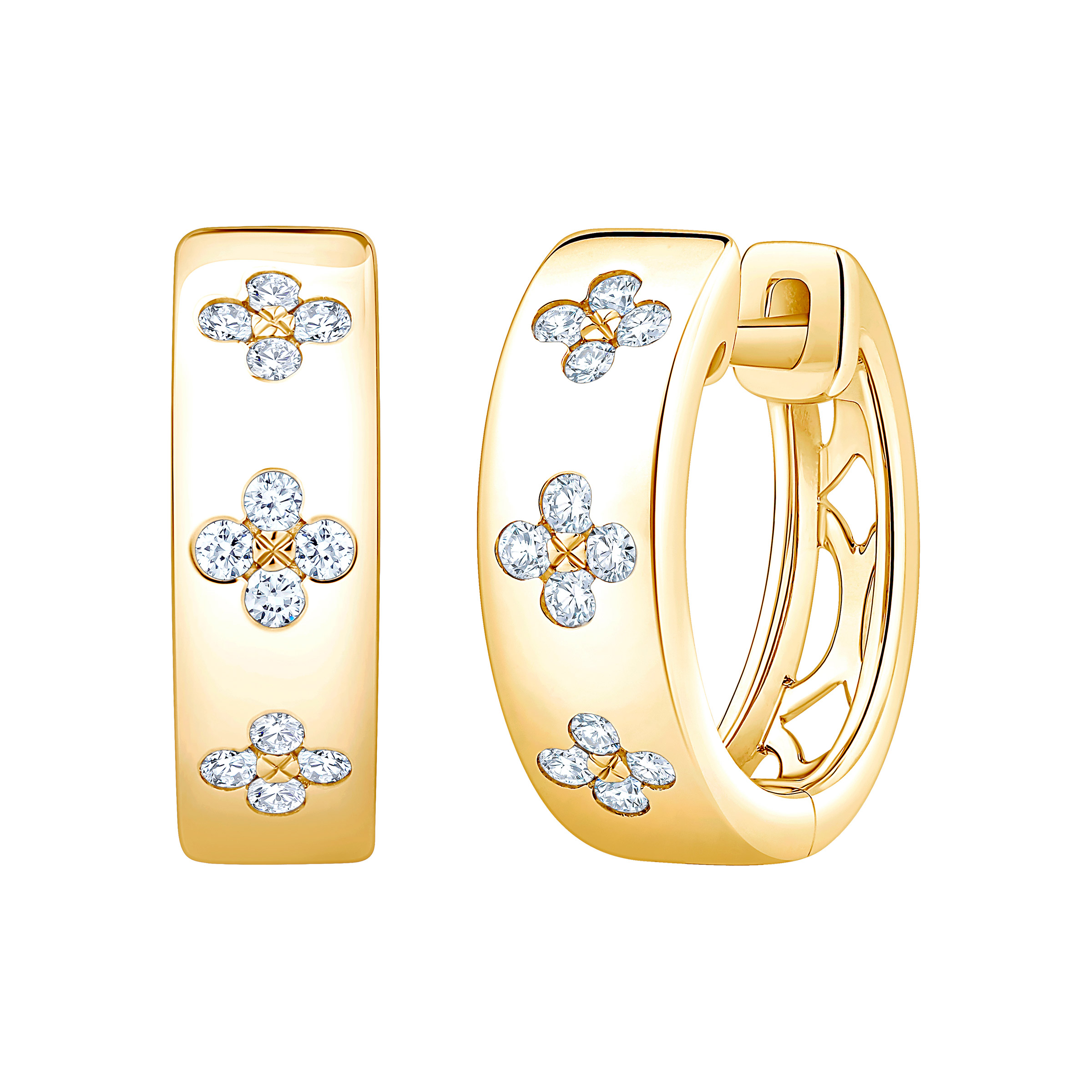 Round Brilliant Diamond Huggie Earrings (0.15 ct)