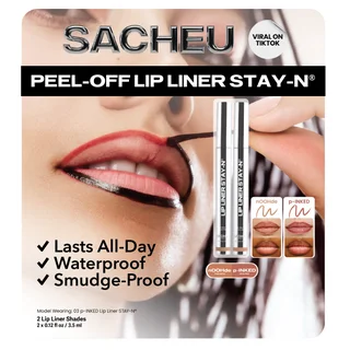 SACHEU PEEL OFF LIP LINER 2PK