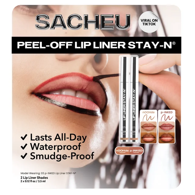 SACHEU PEEL OFF LIP LINER 2PK