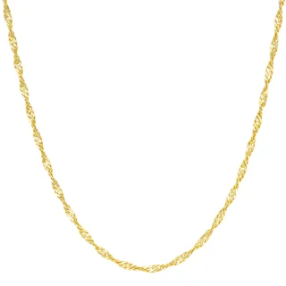 14kt Yellow Gold Singapore Chain, 18 inch