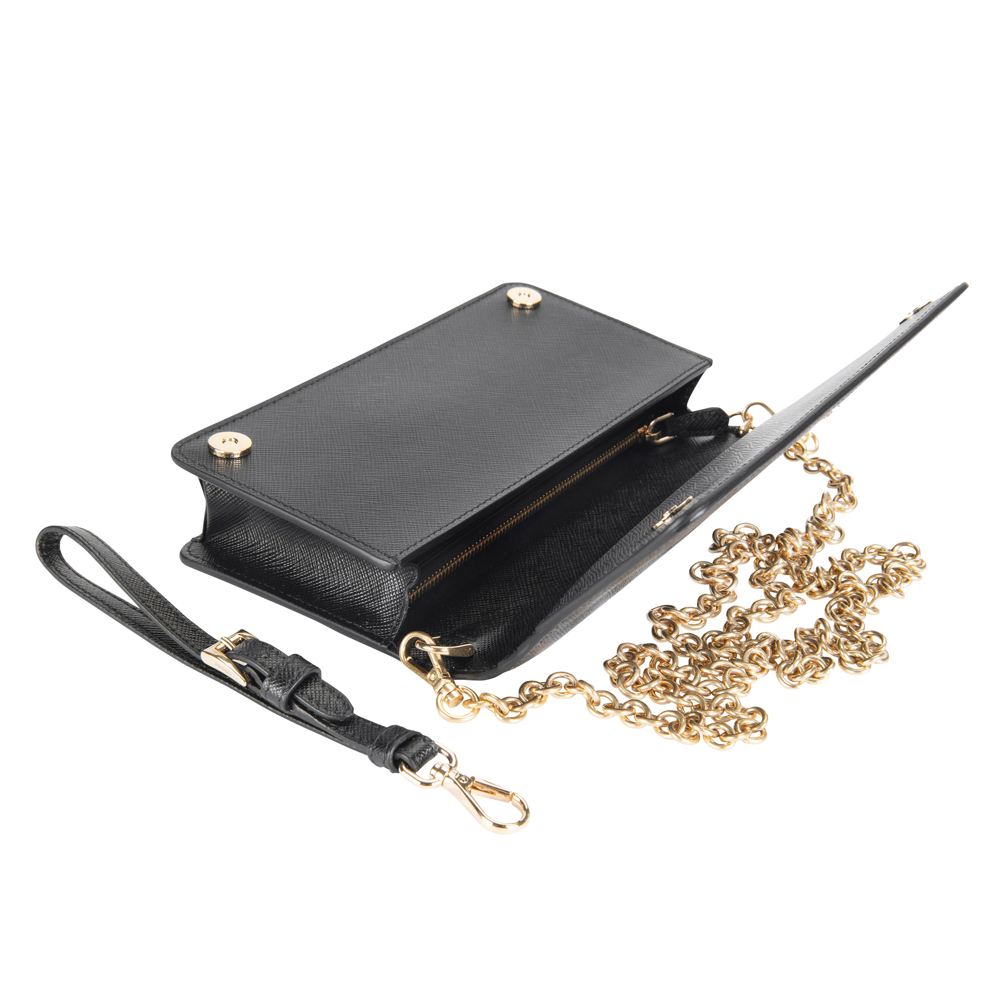 ぬこ出品✨　PRADA ブラック×ゴールド　サンダル Prada Wallet with Chain, Nero | Costco