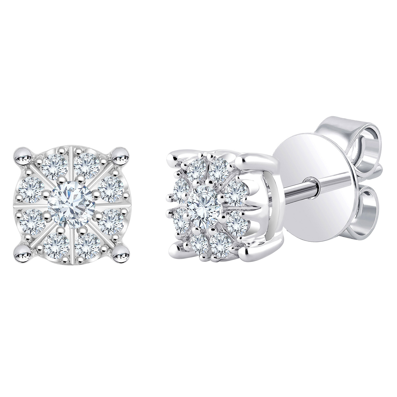 Round Brilliant Diamond Stud Earrings (0.18ctw)