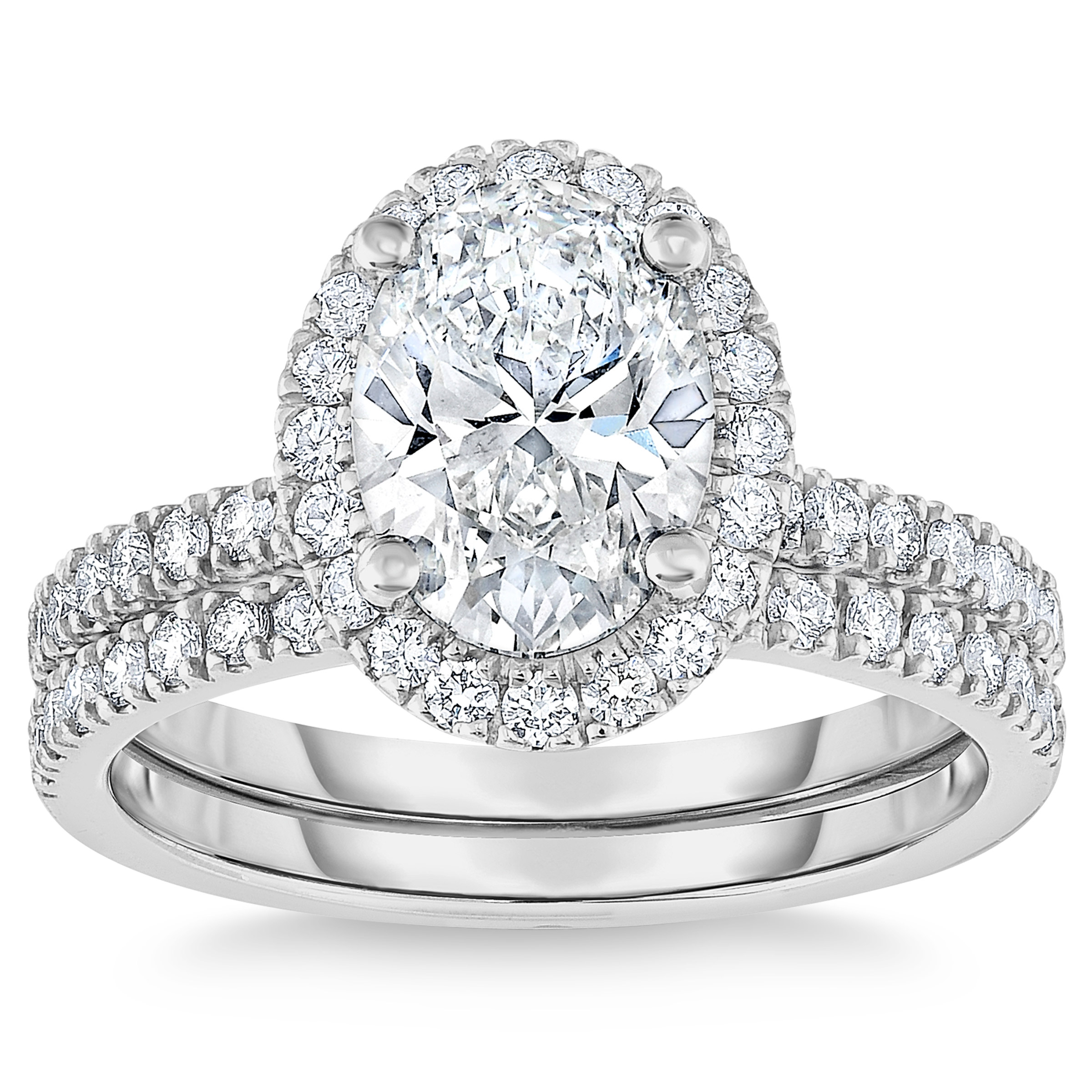 Oval Cut Diamond “Ella” Wedding Set (1.08 ctw)