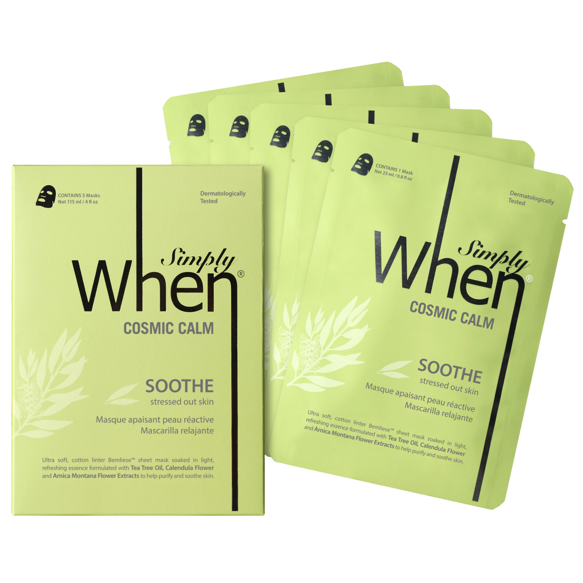 Simply When Cosmic Calm Soothe Sheet Masks, 20-pack | Costco