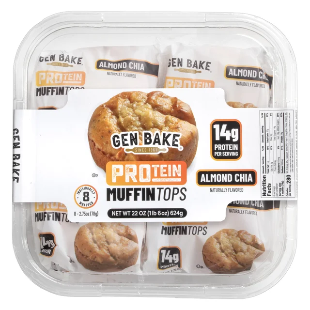 GEN BAKE PROTEIN MUFFIN TOPS 8 COUNT CONTAINER