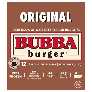 ORIGINAL BUBBA BURGER USDA CHOICE 12/5.3OZ (4 LBS)