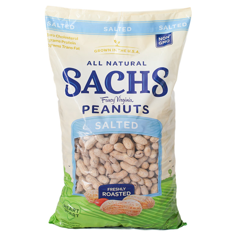 Sachs Fancy Virgina In-Shell Peanuts  Salted  80 oz