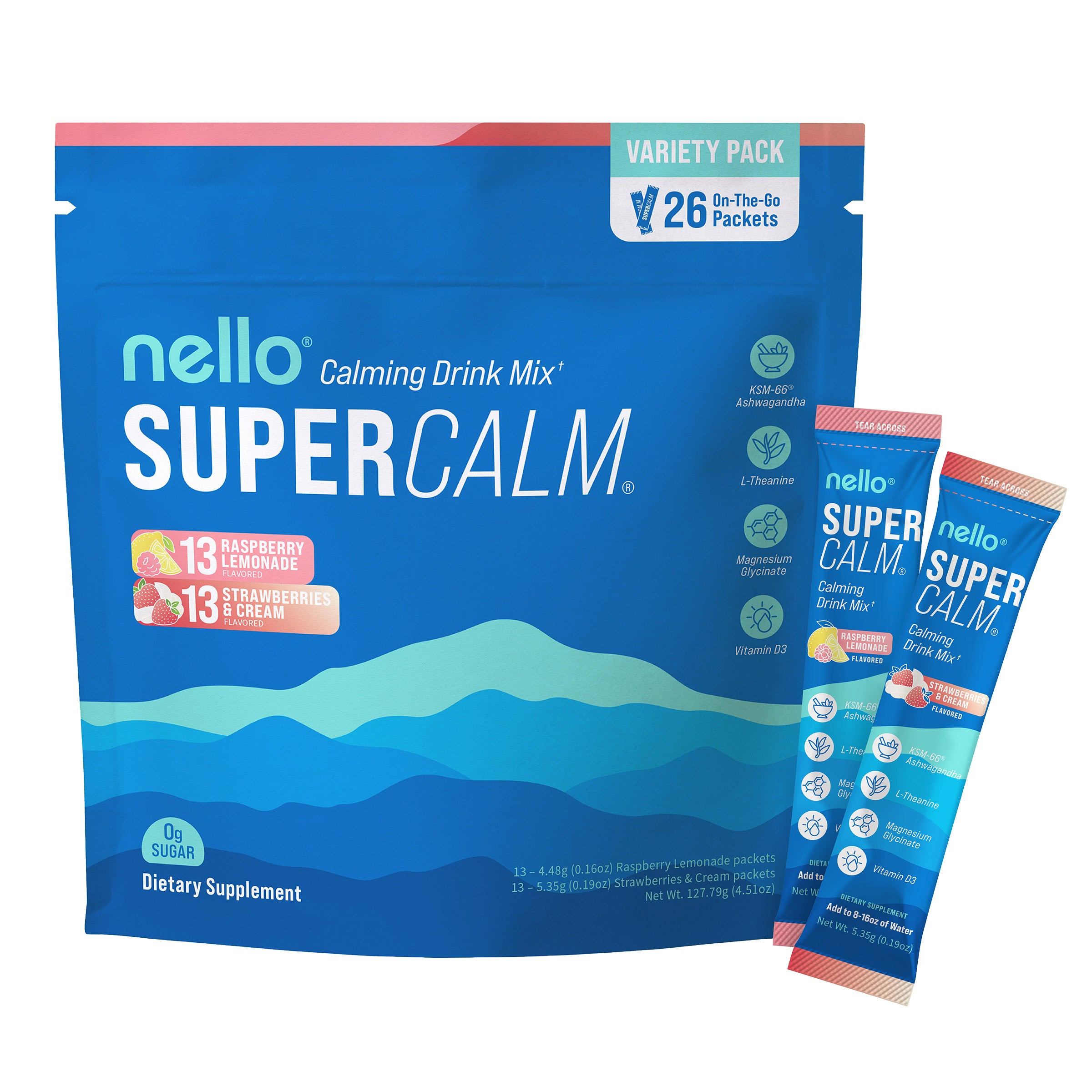 Nello Supercalm Drink Mix, Variety Pack, 26-ct | Costco