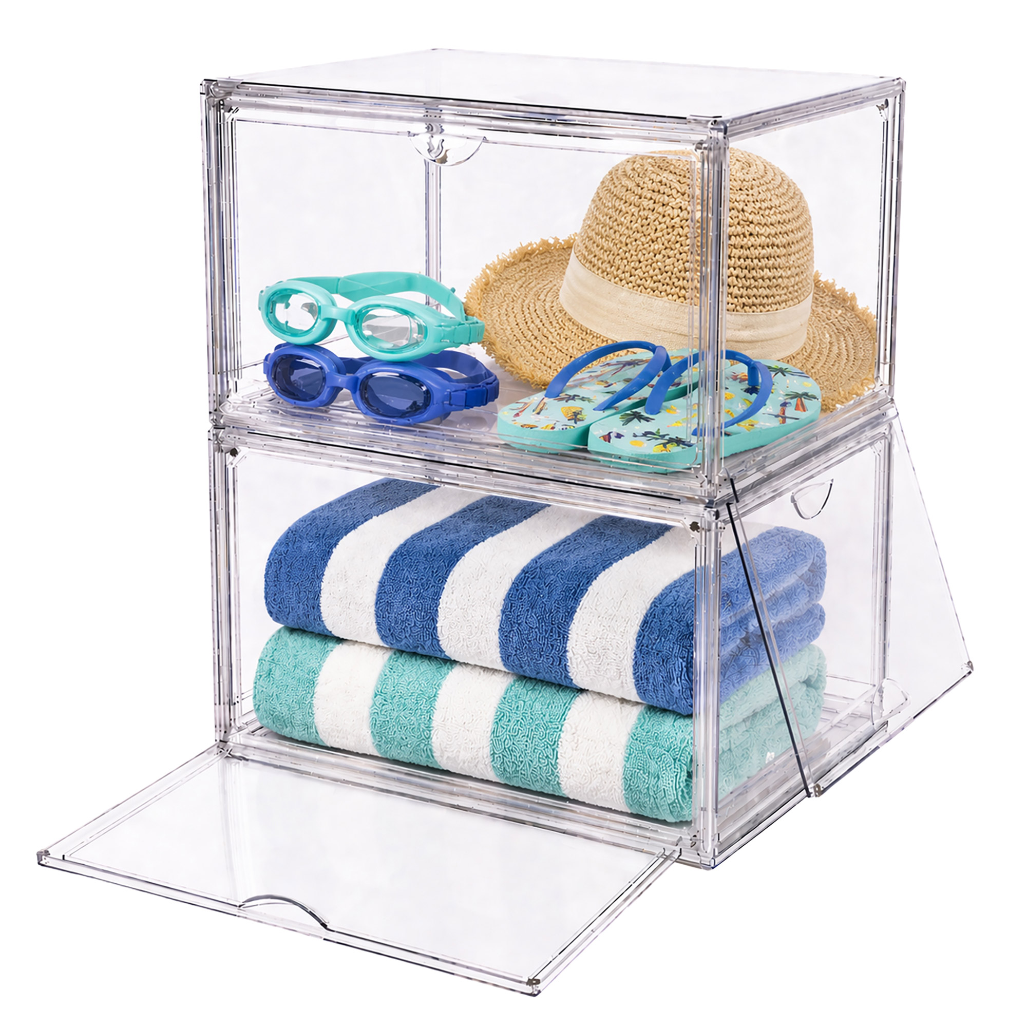 Clear Stackable Shoebox & Organizer, 4-pack | Costco