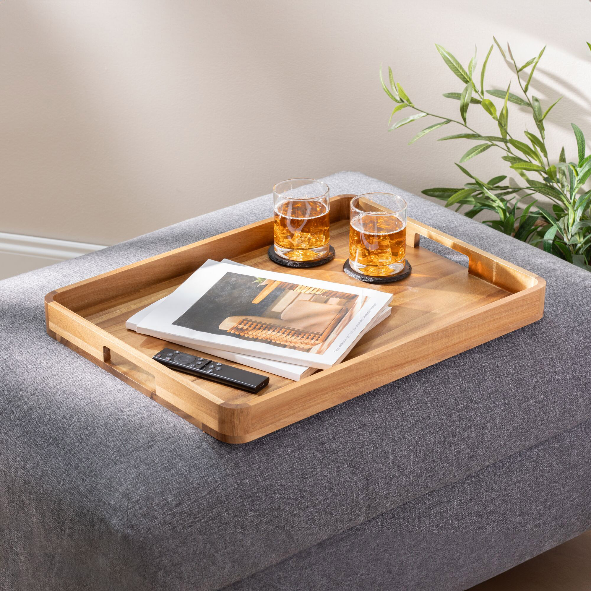 iDESIGN Acacia Wood Serving Tray | Costco