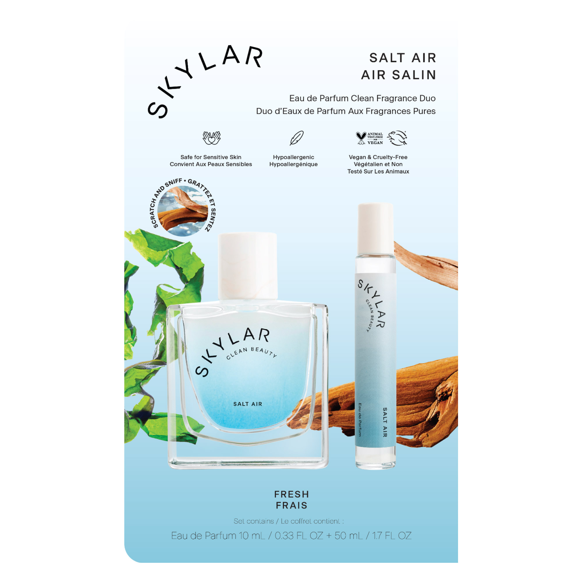 Skylar Salt Air, Eau de Parfum, 50 mL + 10 mL