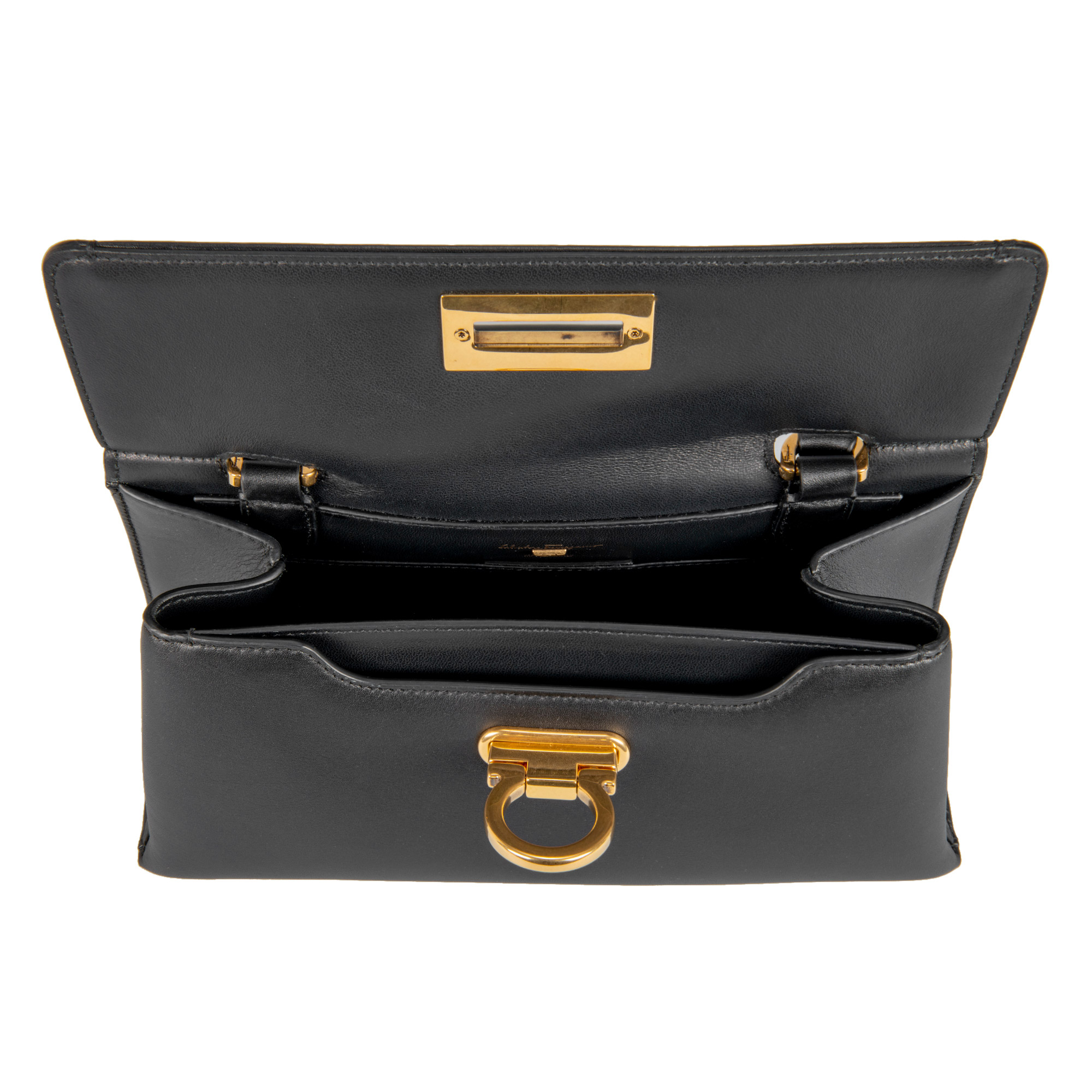 極美品 Ferragamo Trifolio ワンショルダーバッグ ブラック 黒 Ferragamo Trifolio Swing Bag, Black | Costco