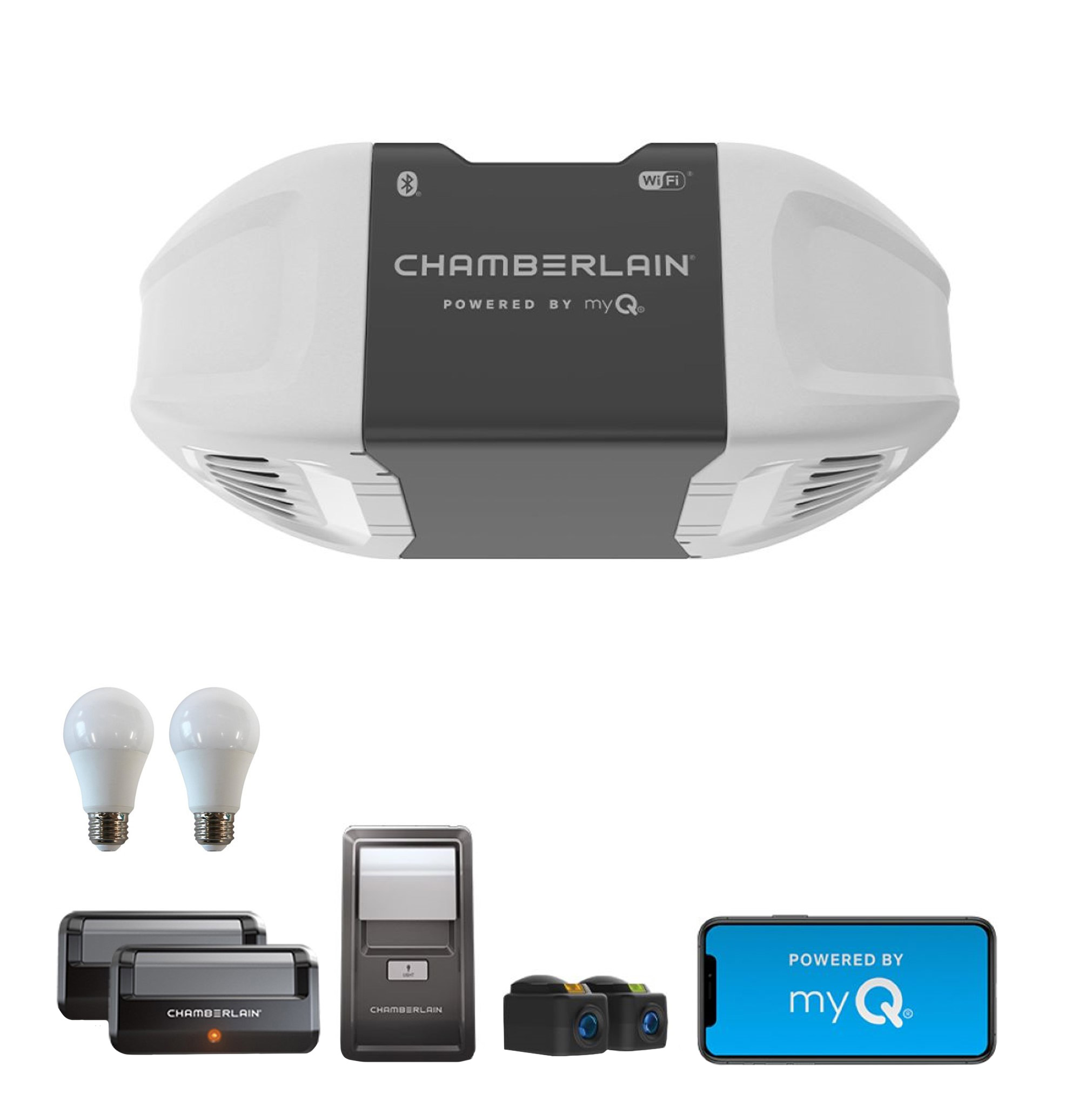 Chamberlain 1/2 HP Smart Garage Door Opener with Quiet Belt Drive