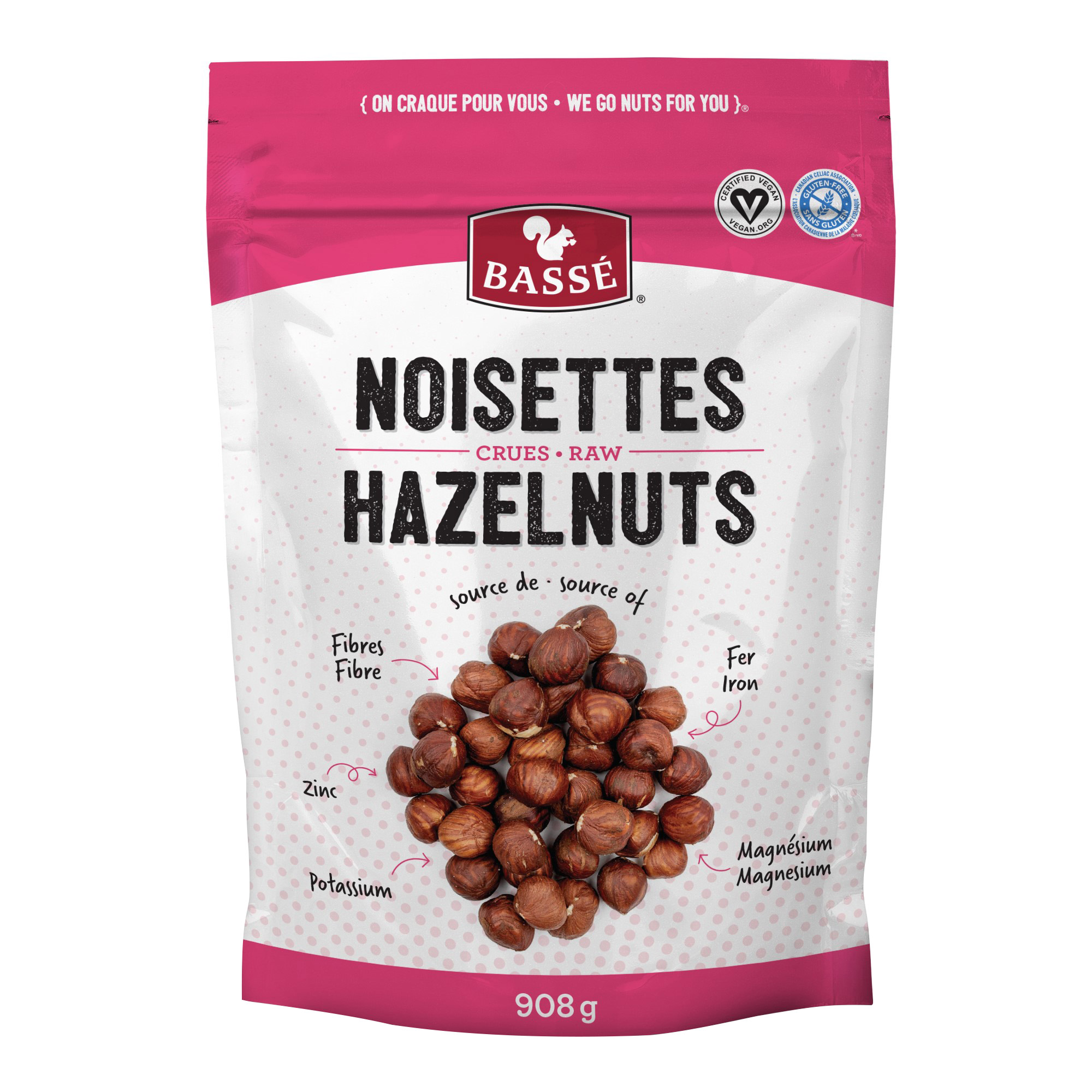 Bassé Raw Hazelnuts, 908 g 